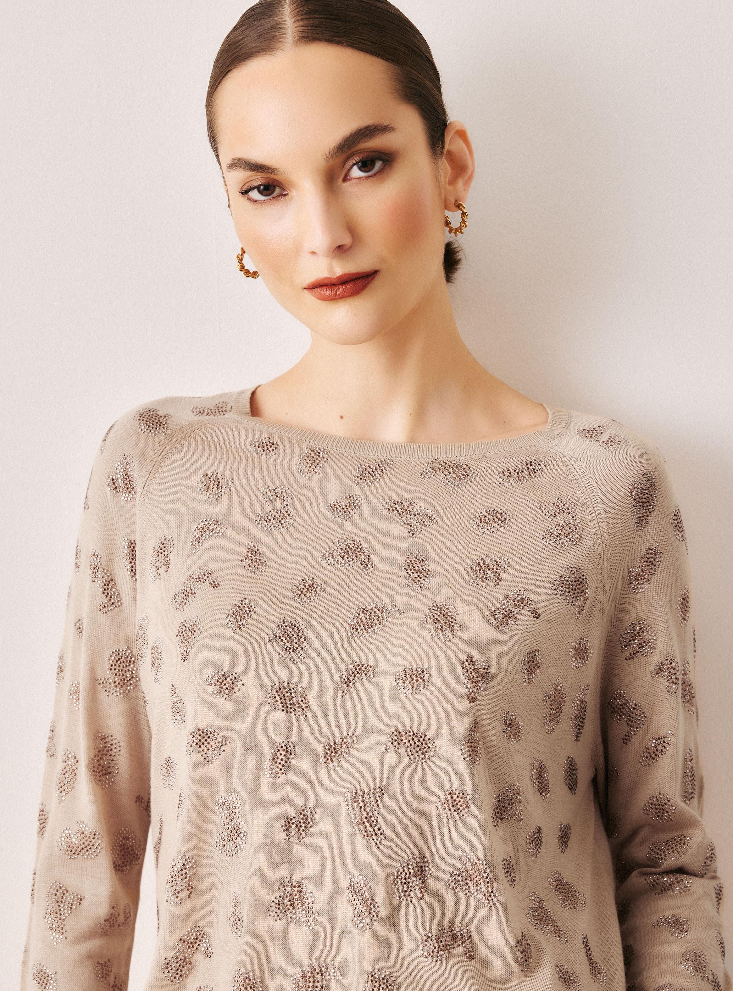Sweater Animal Print Escote Redondo-2
