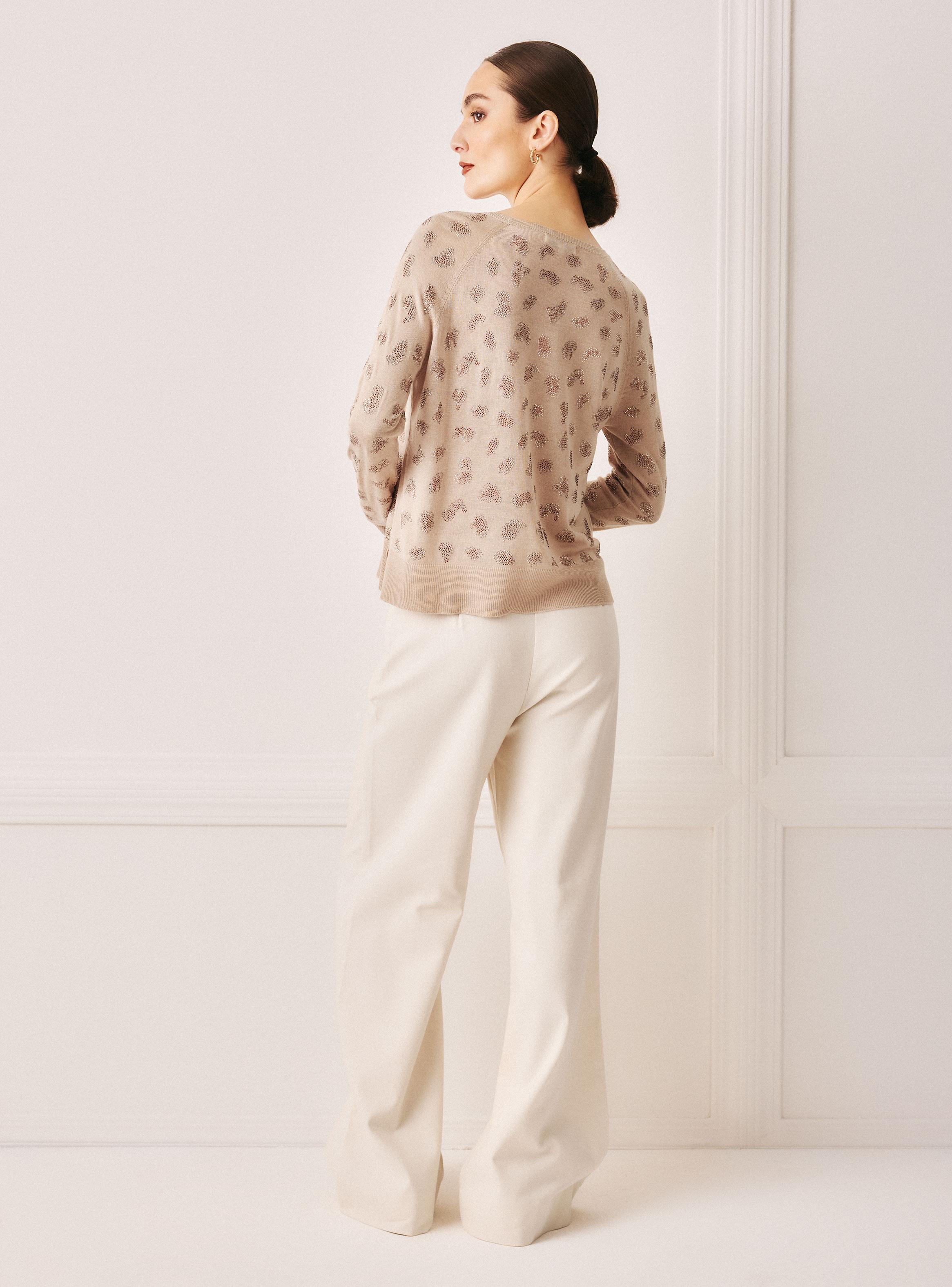 Sweater Animal Print Escote Redondo-5