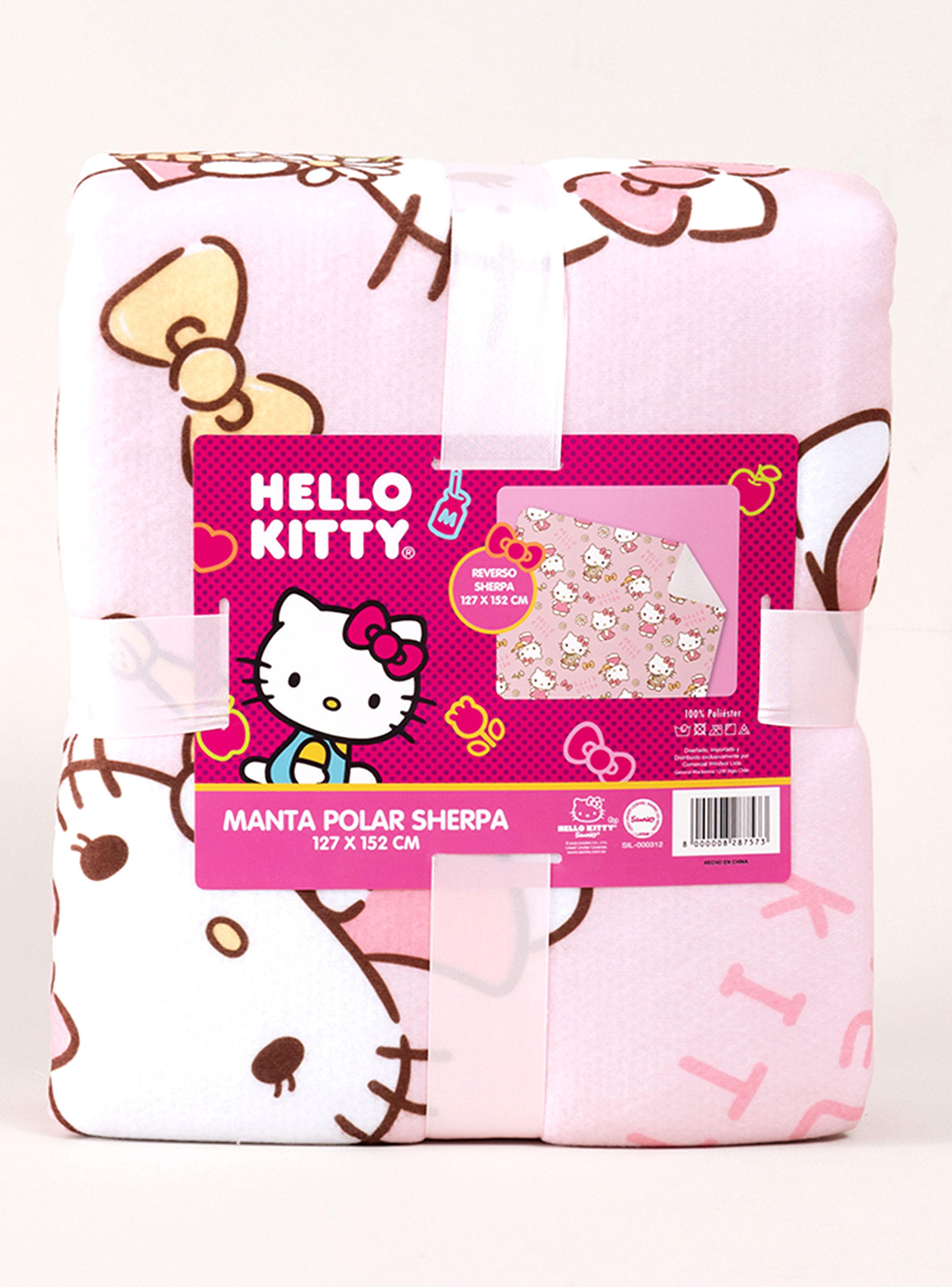 Manta de Polar Sherpa Kitty 127x152 cm-2
