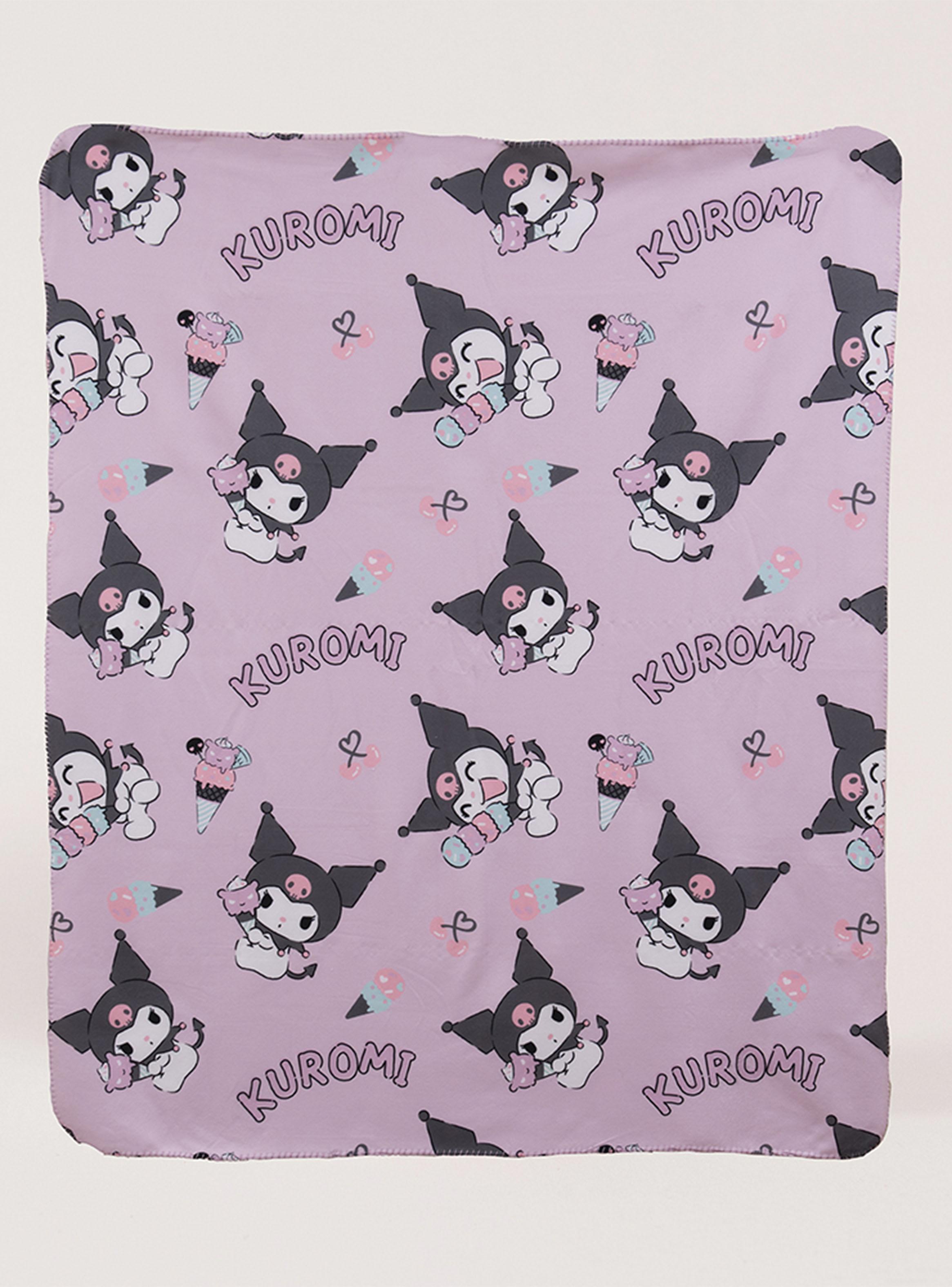 Manta Polar Sherpa Kuromi 127x152 cm-0