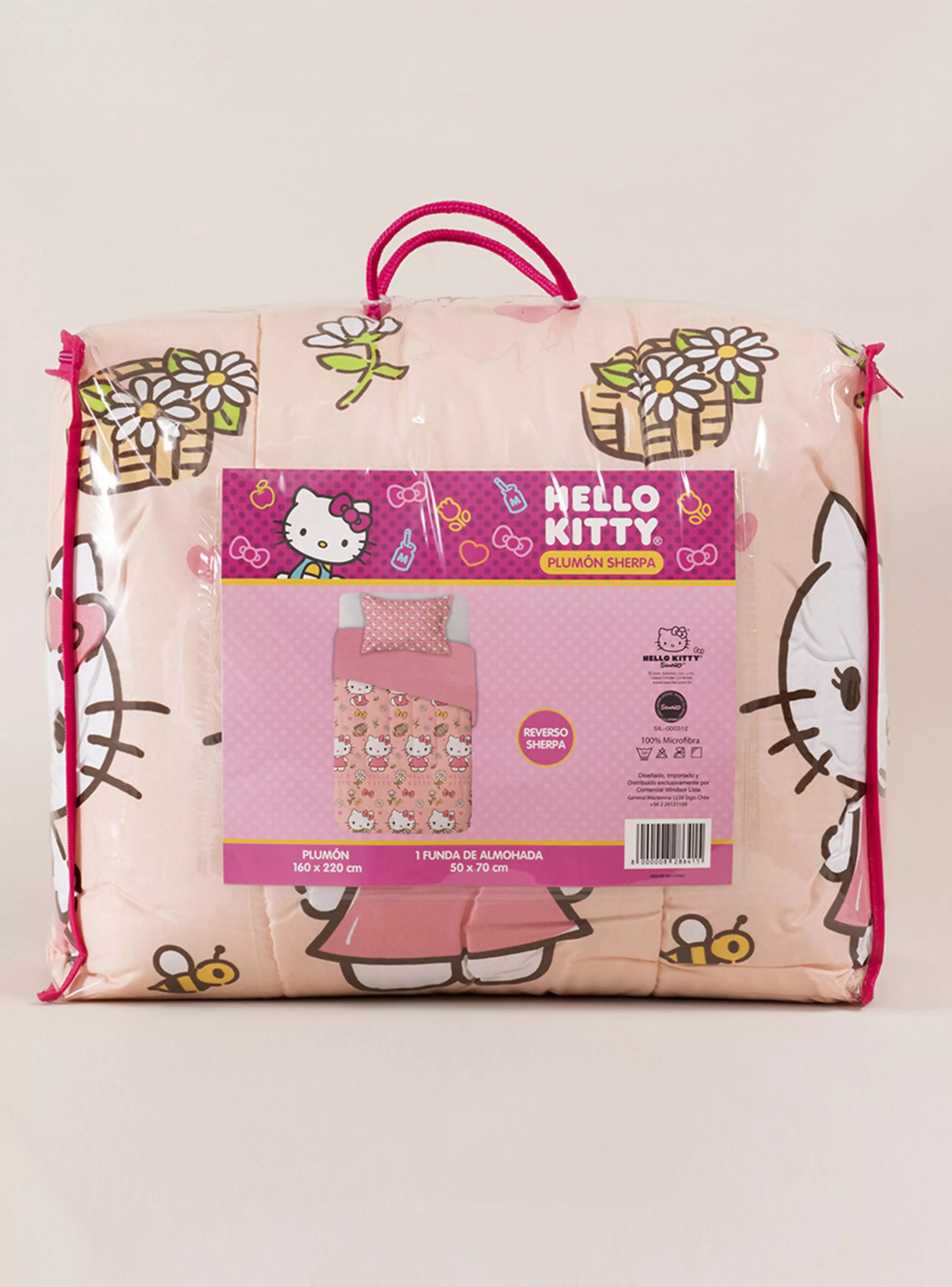Plumón Microfibra Sherpa Hello Kitty 1.5 Plazas-2