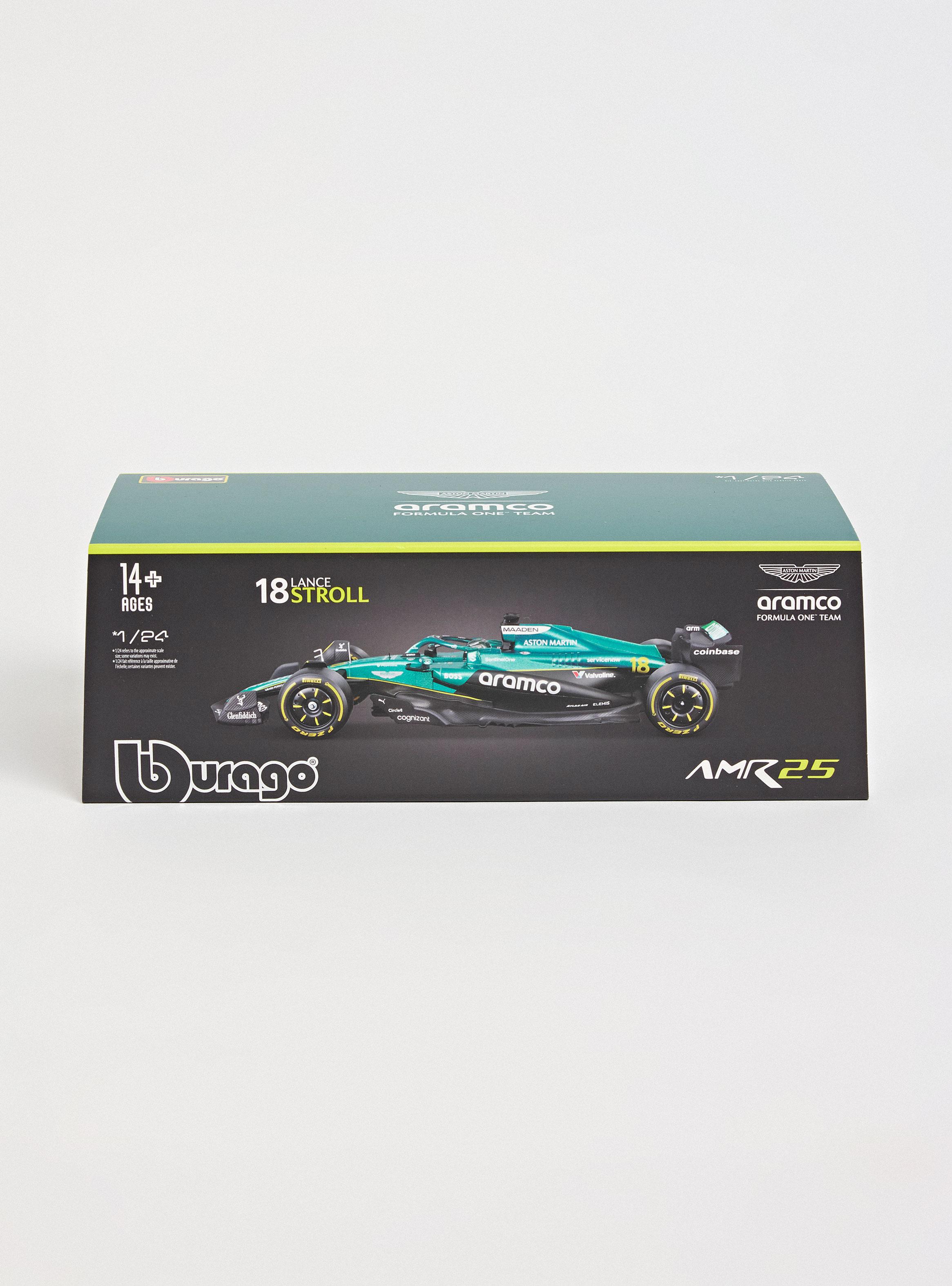 Auto de Carrera Aston Martin AMR25 2025 F1 1:24 con Casco-3