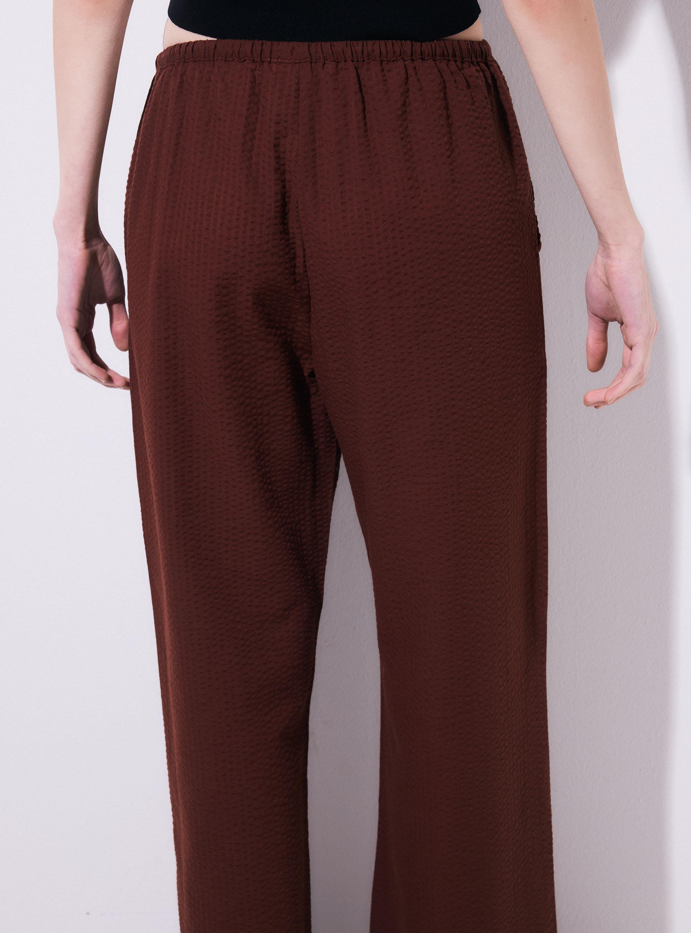 Pantalón Wide Leg con Cordón y Cintura Elasticada-3