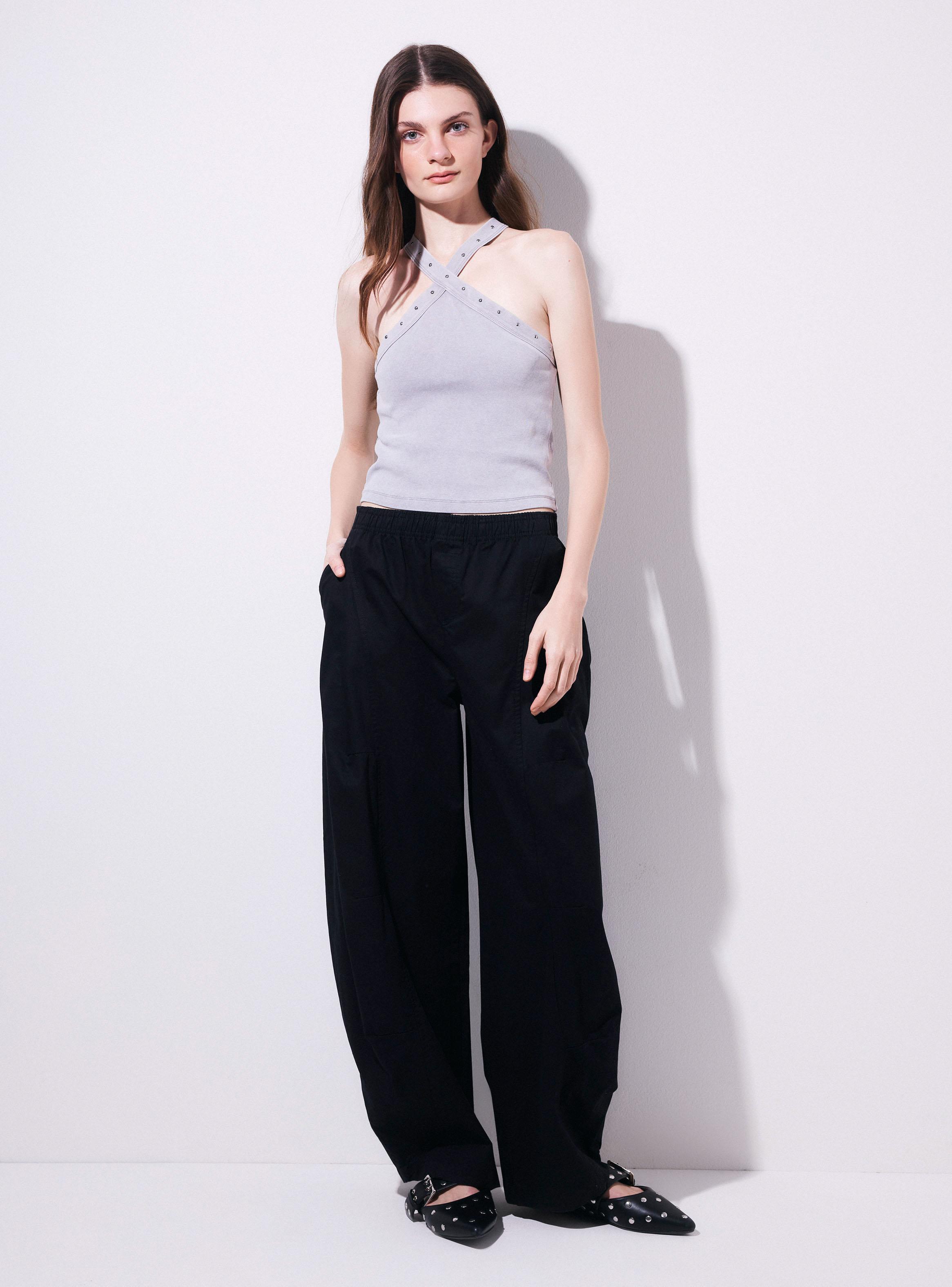 Pantalón Baggy con Pretina Elasticada-4