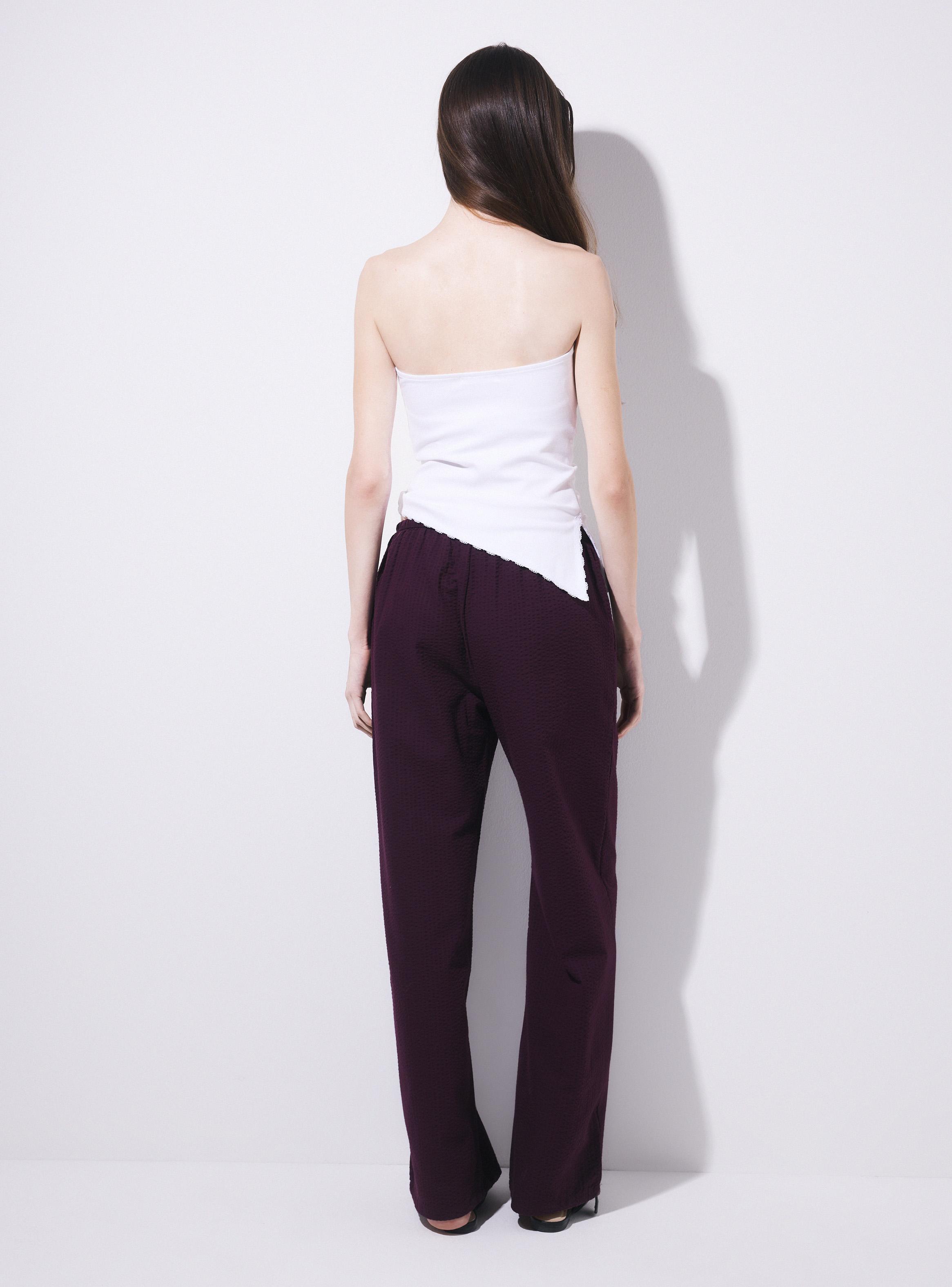 Polera Strapless Ajustada con Encaje Ruedo-5