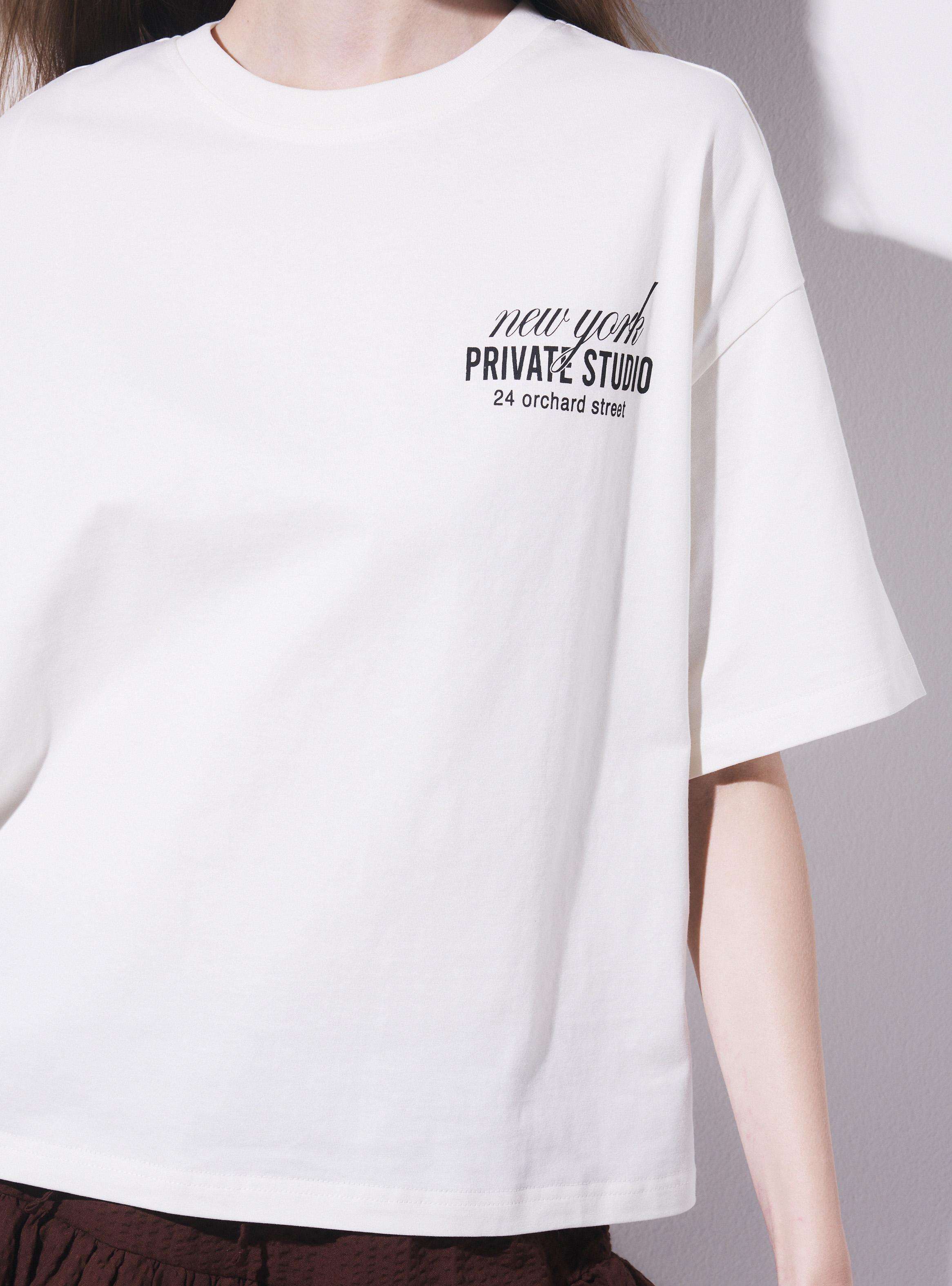 Polera Oversize Estampada Tipografías Manga Corta-3