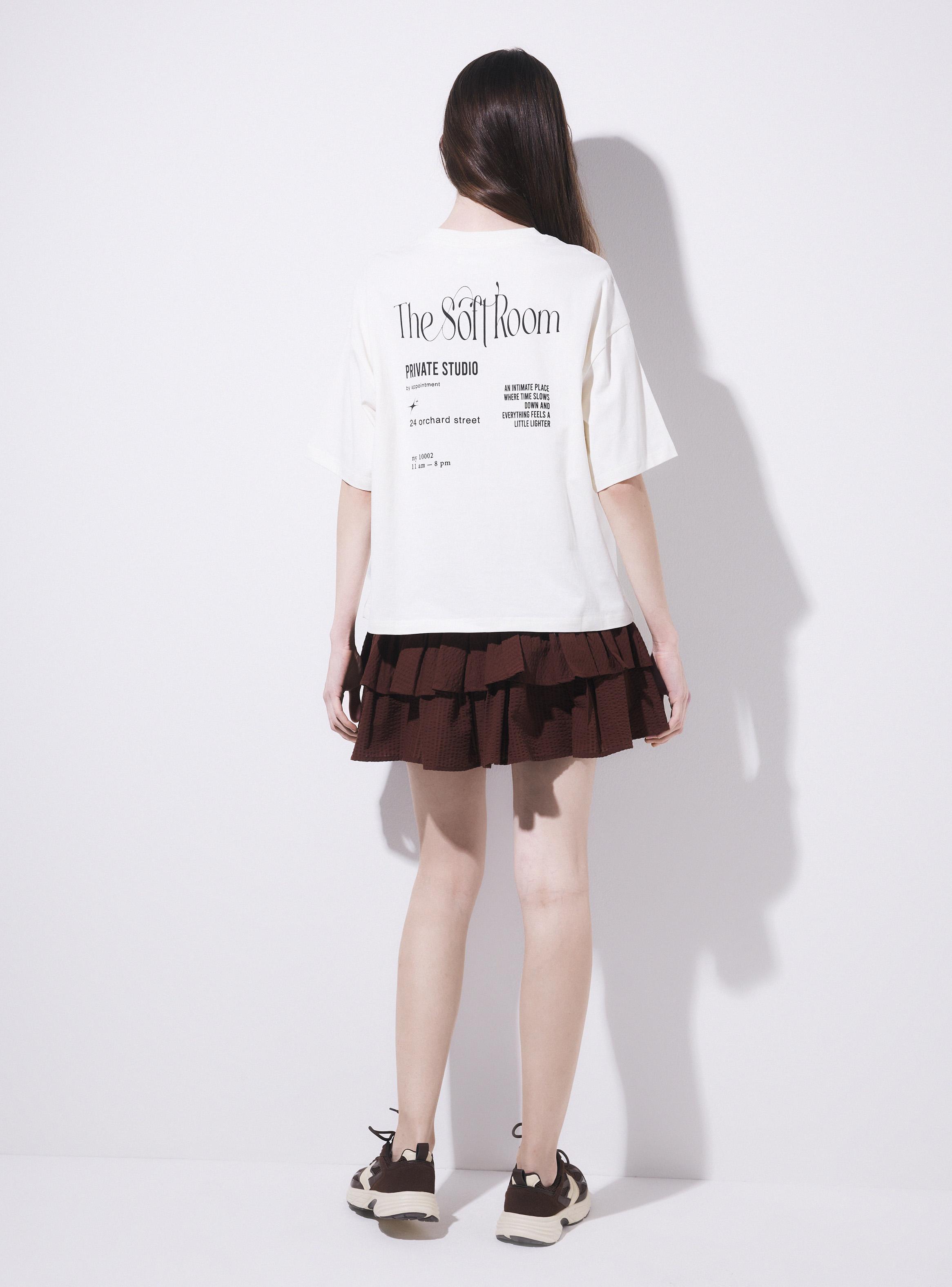 Polera Oversize Estampada Tipografías Manga Corta-5