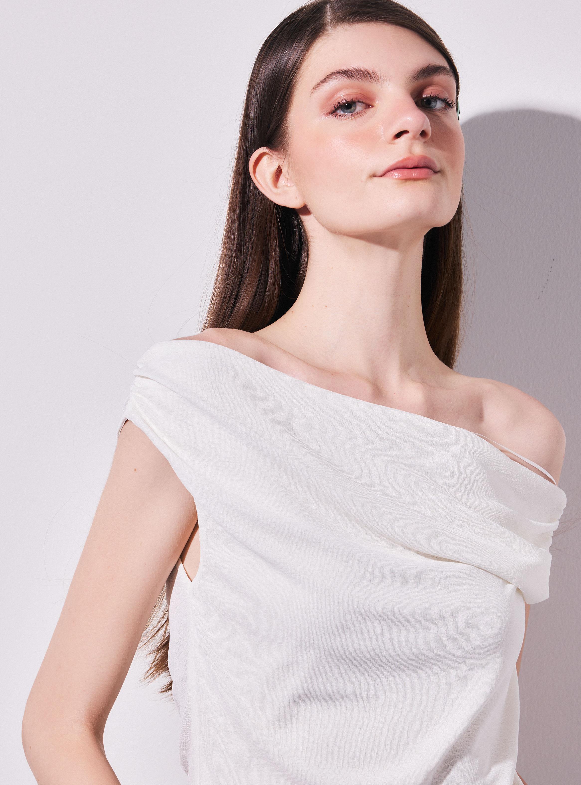 Polera Off Shoulder Drapeado Cuello Bardot-2