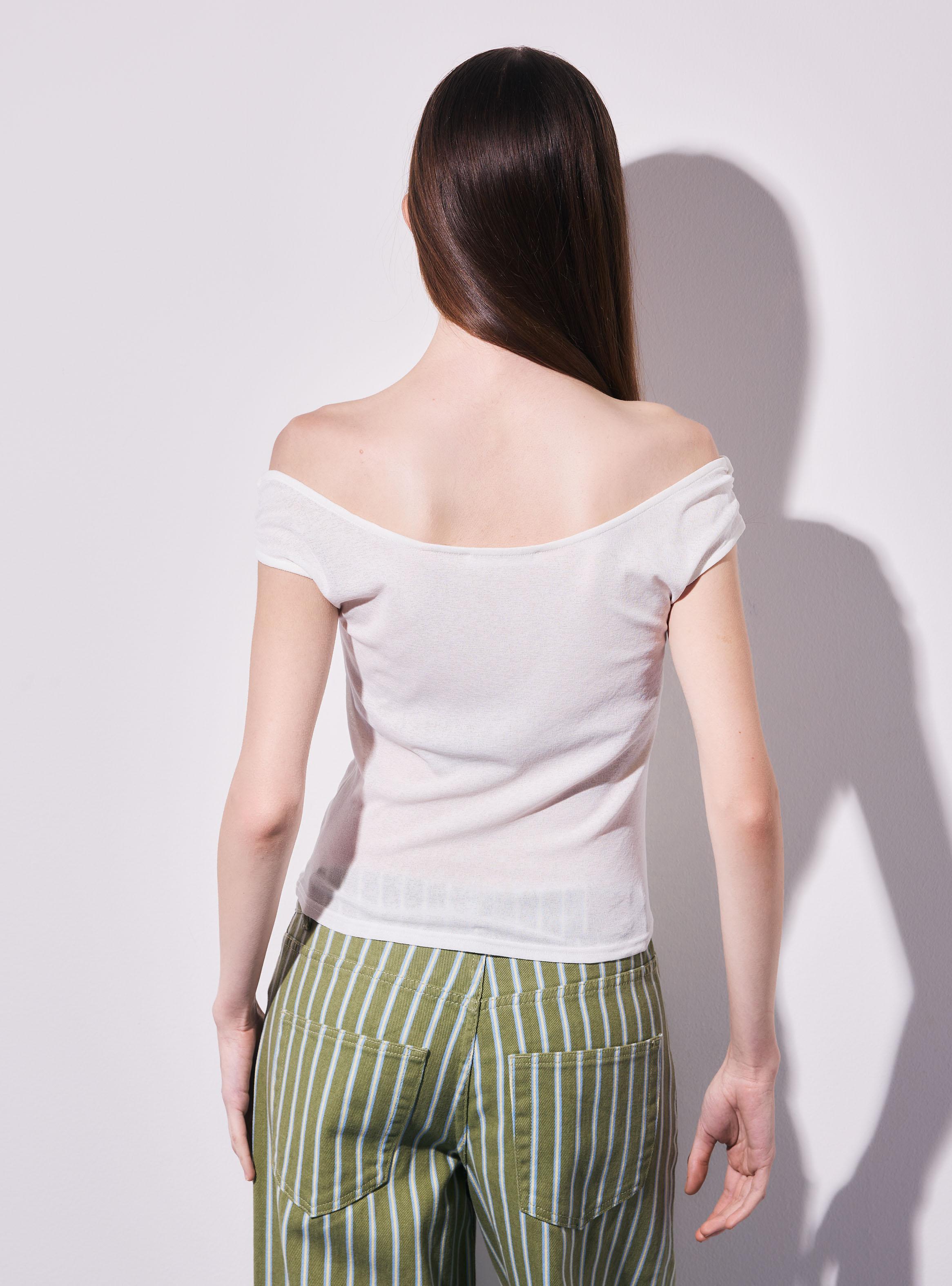 Polera Off Shoulder Drapeado Cuello Bardot-1