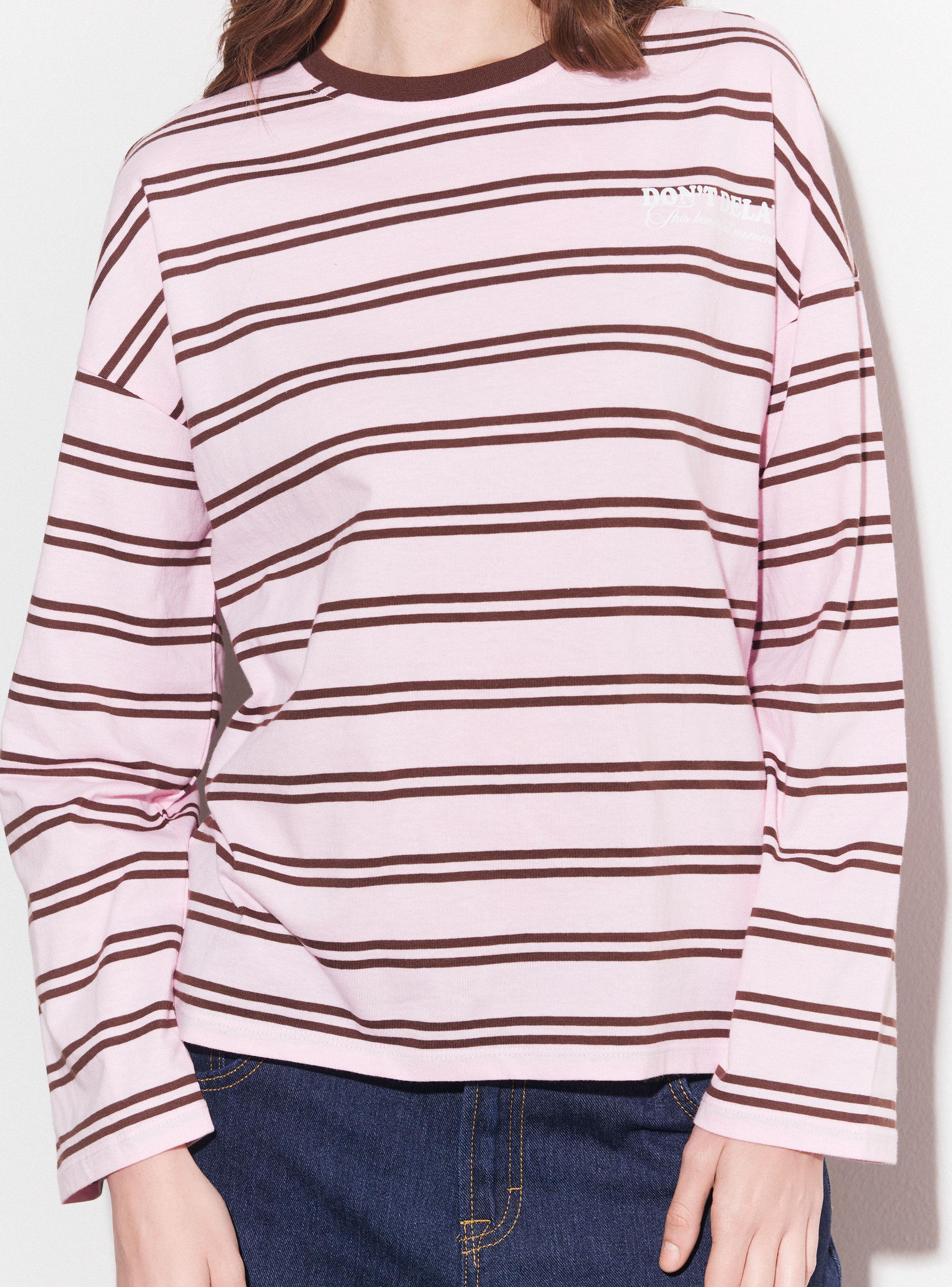 Polera Manga Larga Escote Redondo con Rayas-3