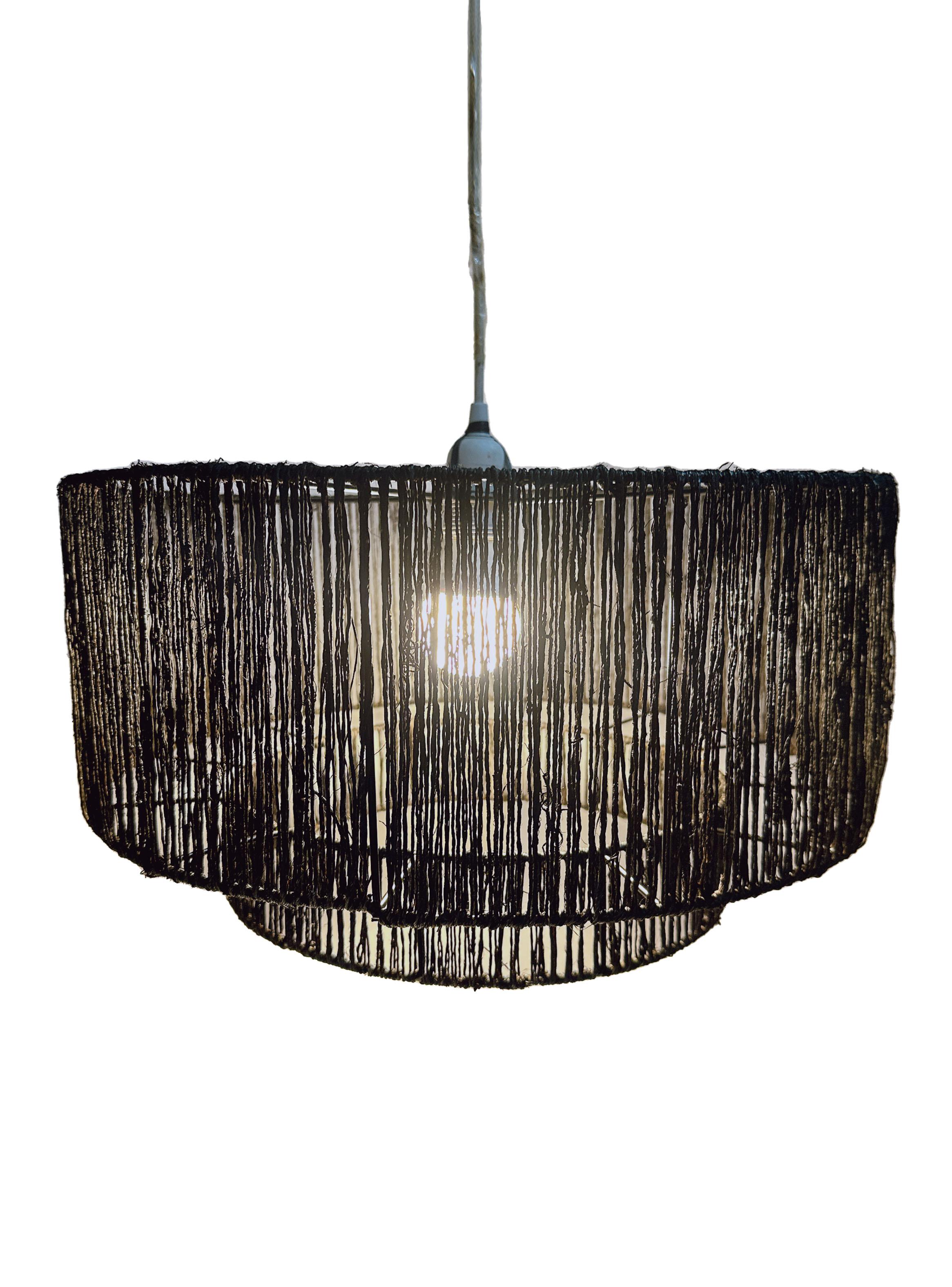 Lámpara Colgar 2P Yute E27-0