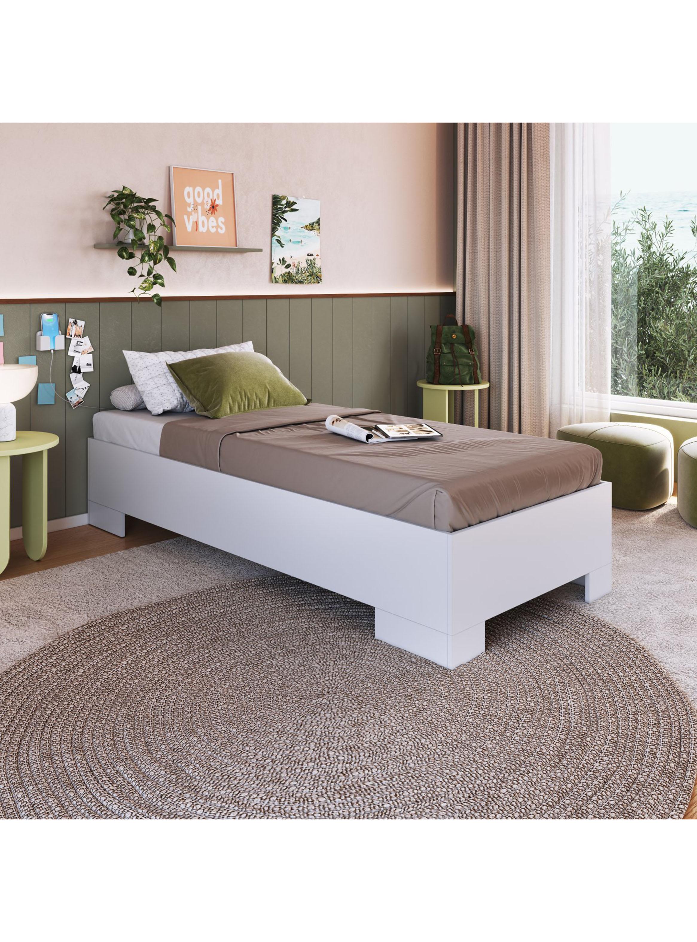 Cama Individual Xangai 190 x 90 cm Blanco-5