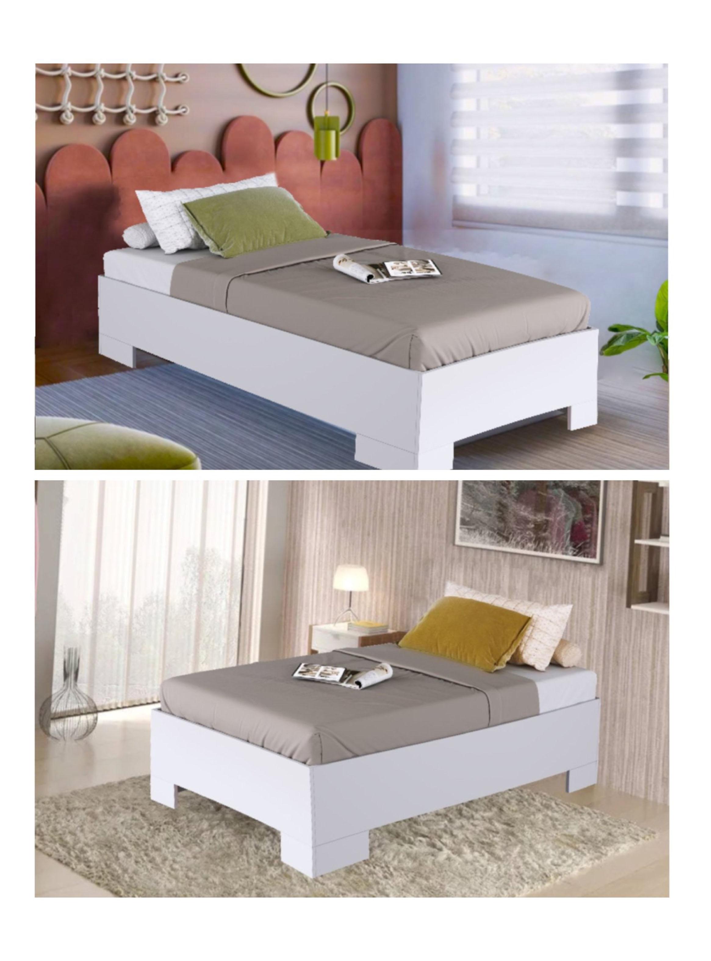 Cama Individual Xangai 190 x 90 cm Blanco-4