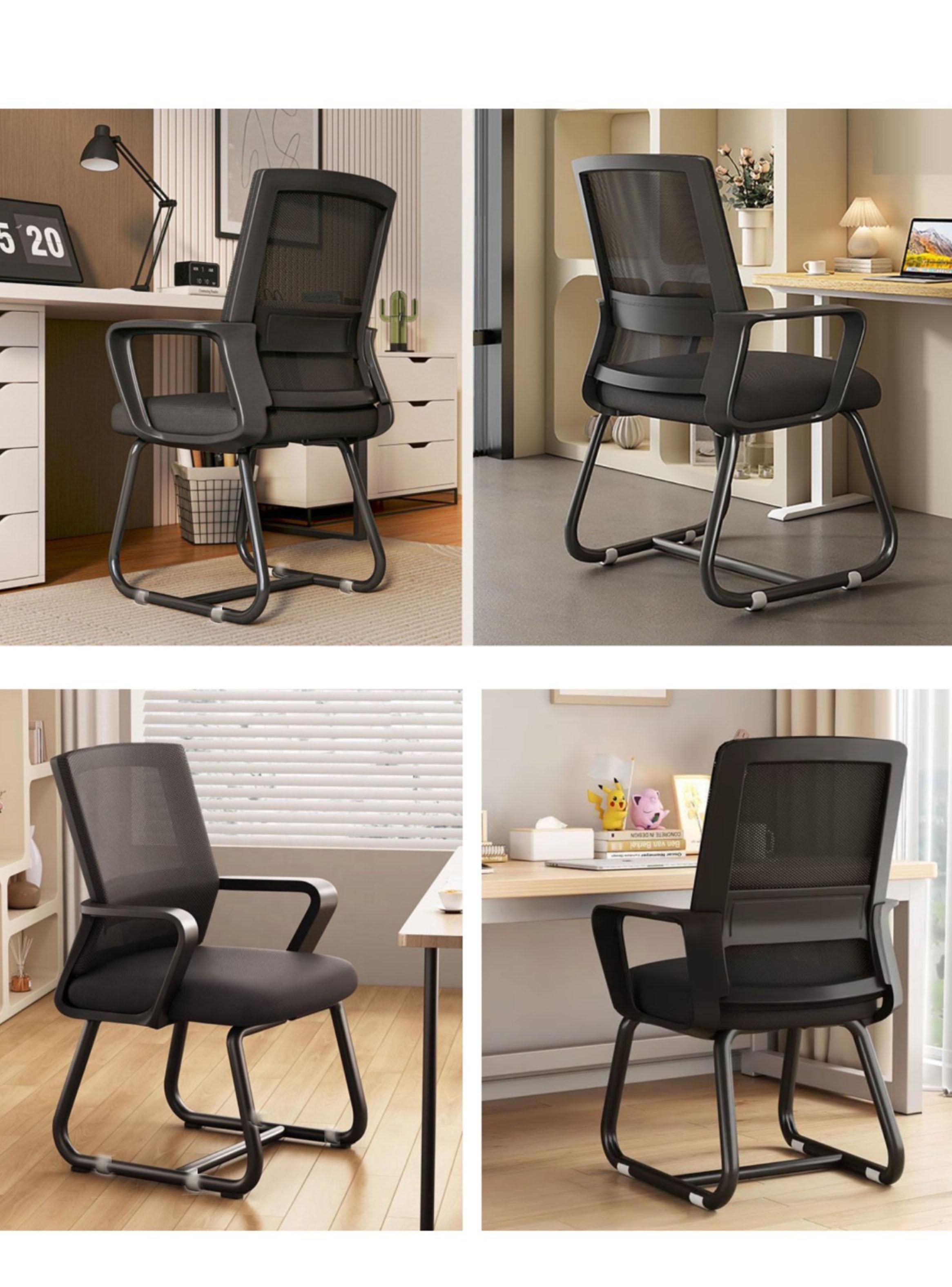 Silla de Escritorio Ergonómica Negra-4