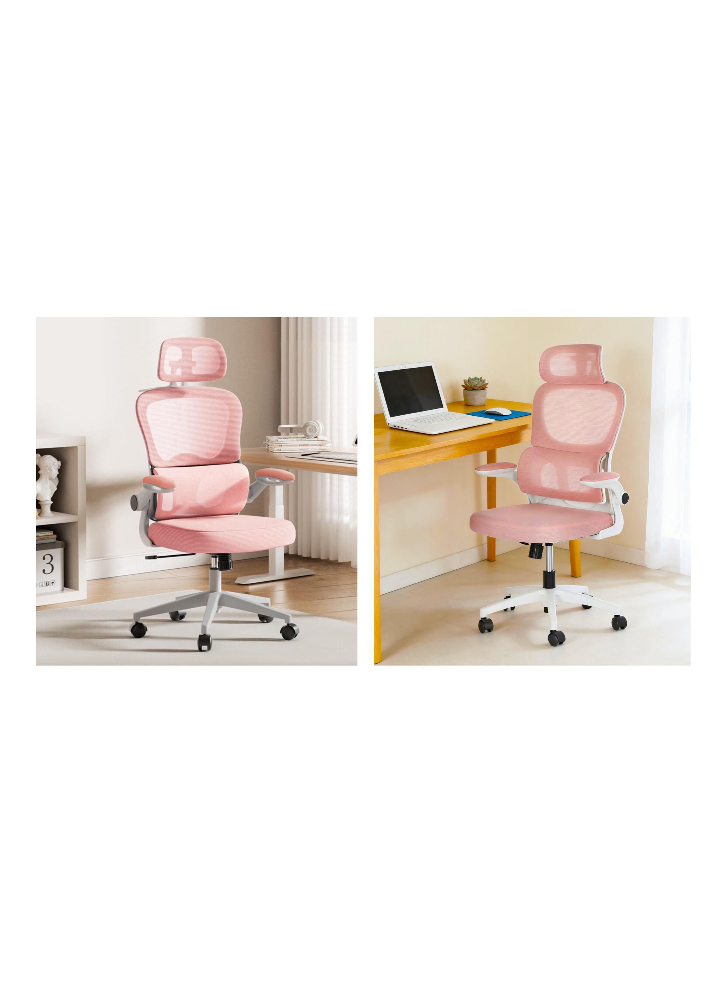 Silla de Escritorio Ergonómica Rosado-4