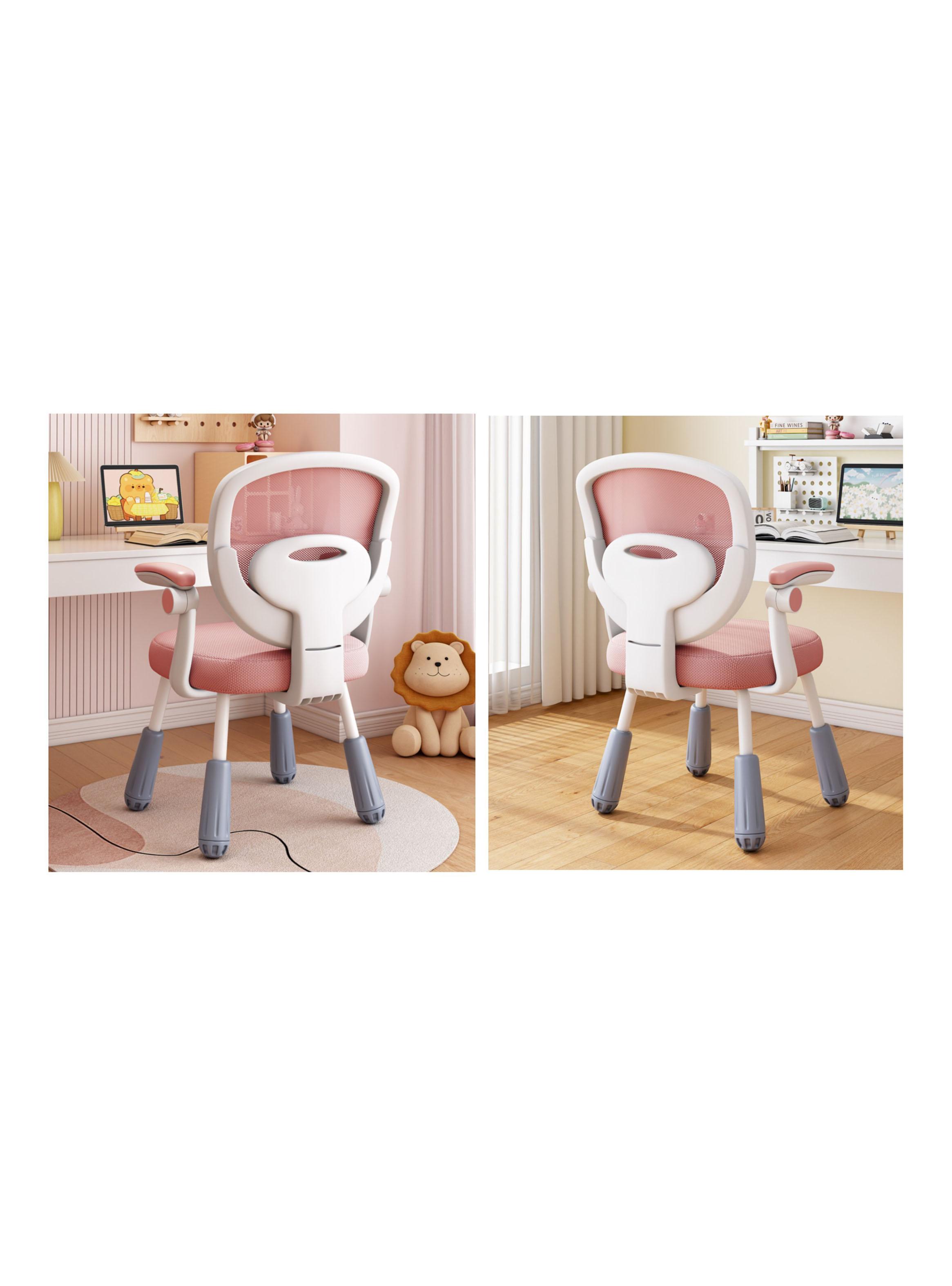 Silla de Escritorio Ergonómica Infantil Rosada-3