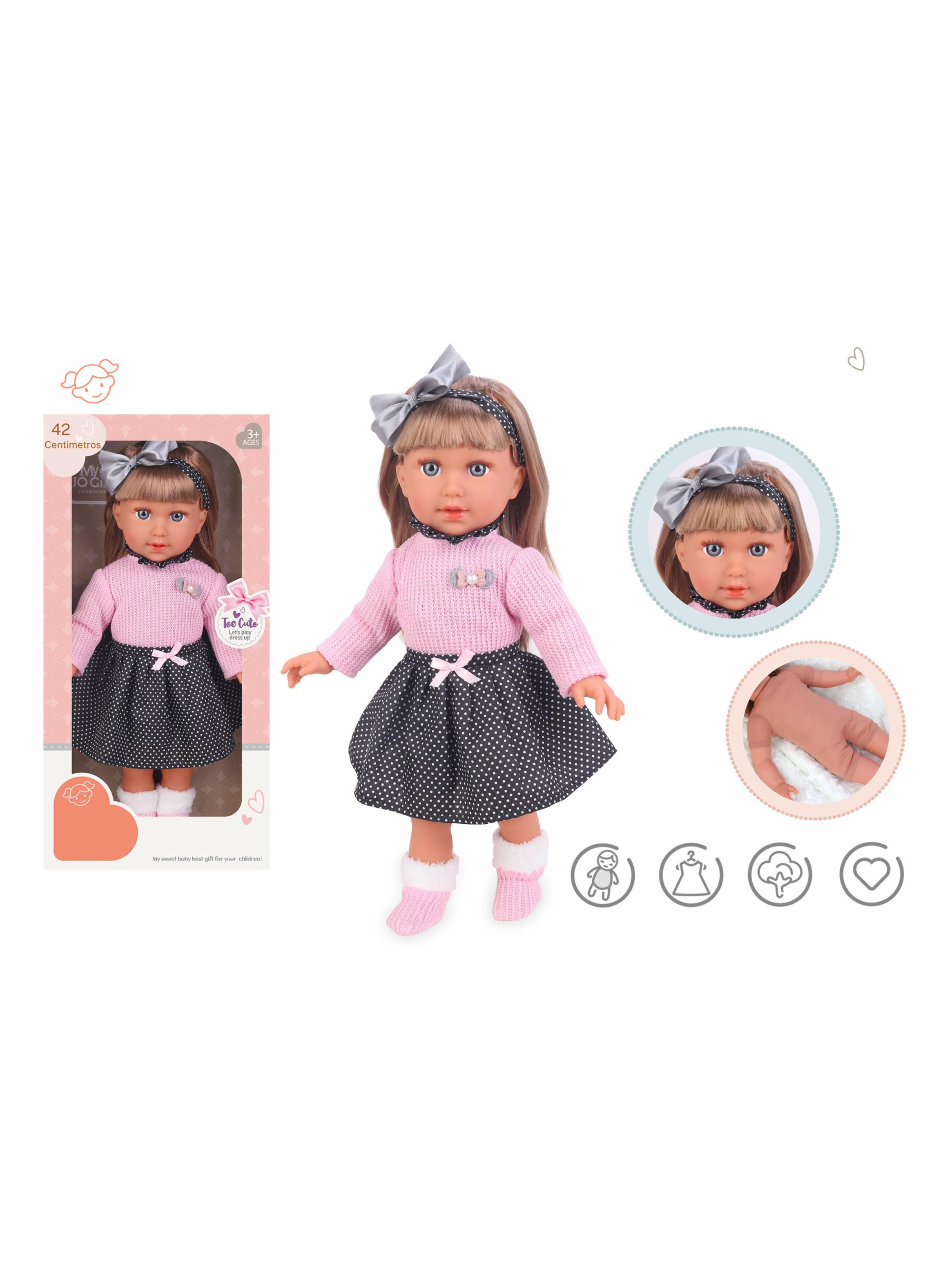 Muñeca de Apego Sofy 40cm Rosada-2