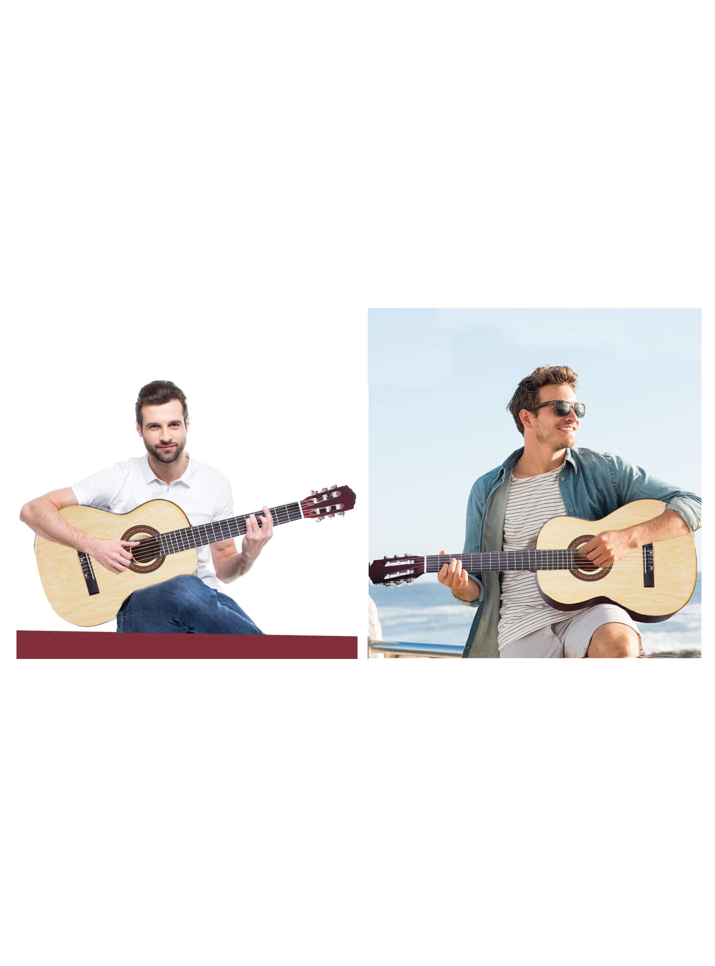 Guitarra Acústica Clásica 39' Principiantes y Niños Café-3