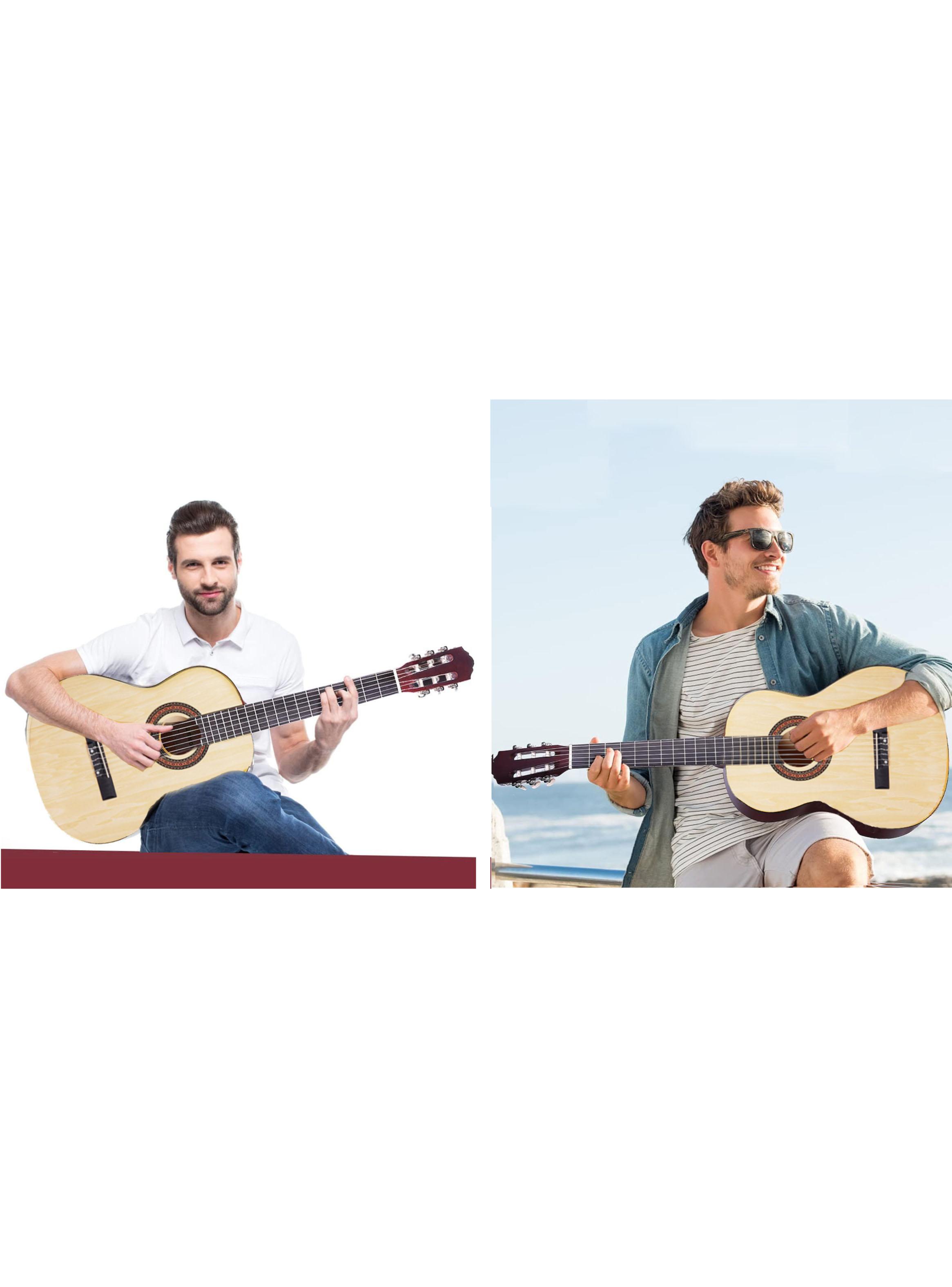 Guitarra Acústica Clásica 39' Principiantes y Niños Blanca-3