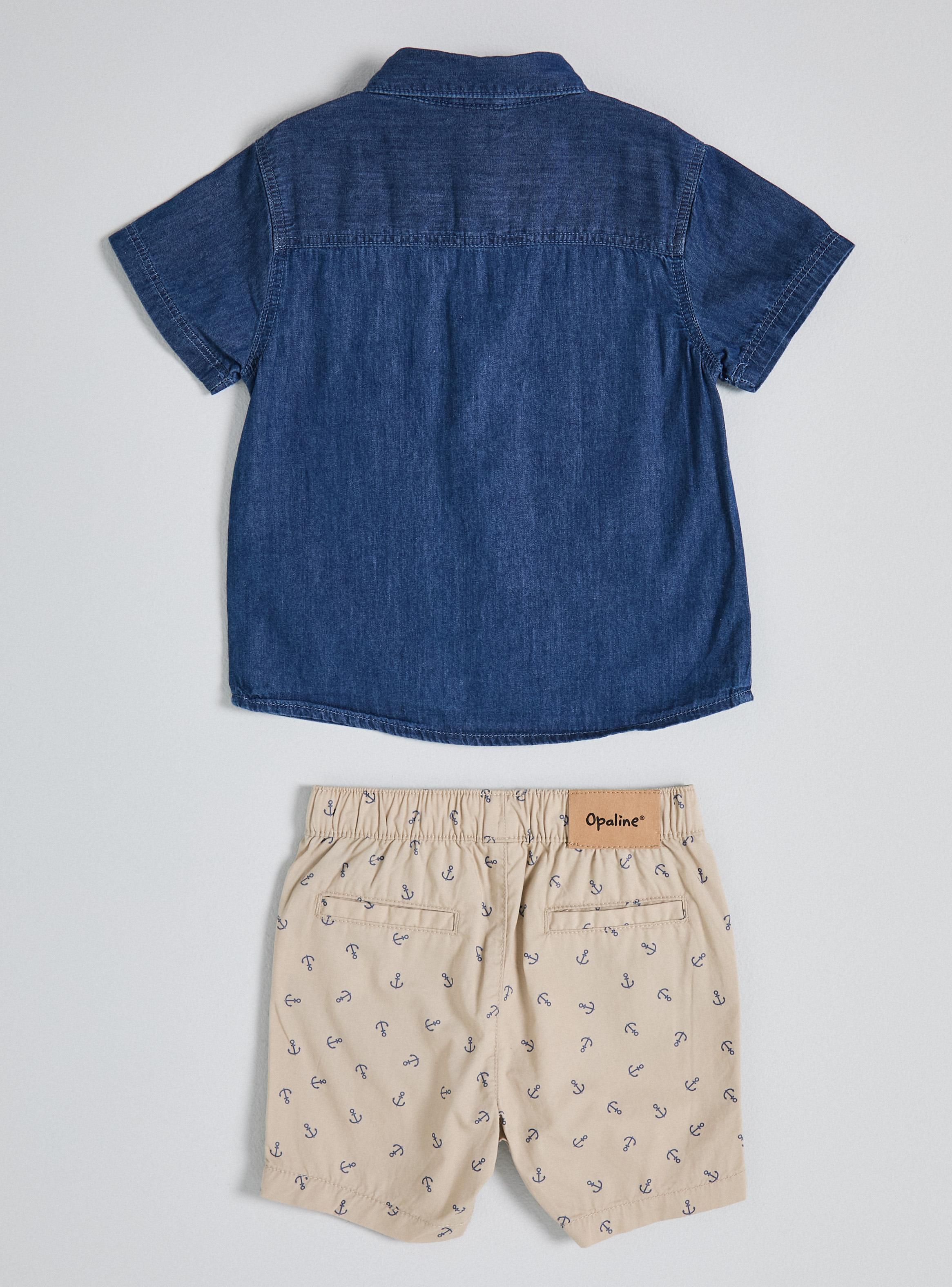 Conjunto Camisa Denim y Bermuda Twill-2