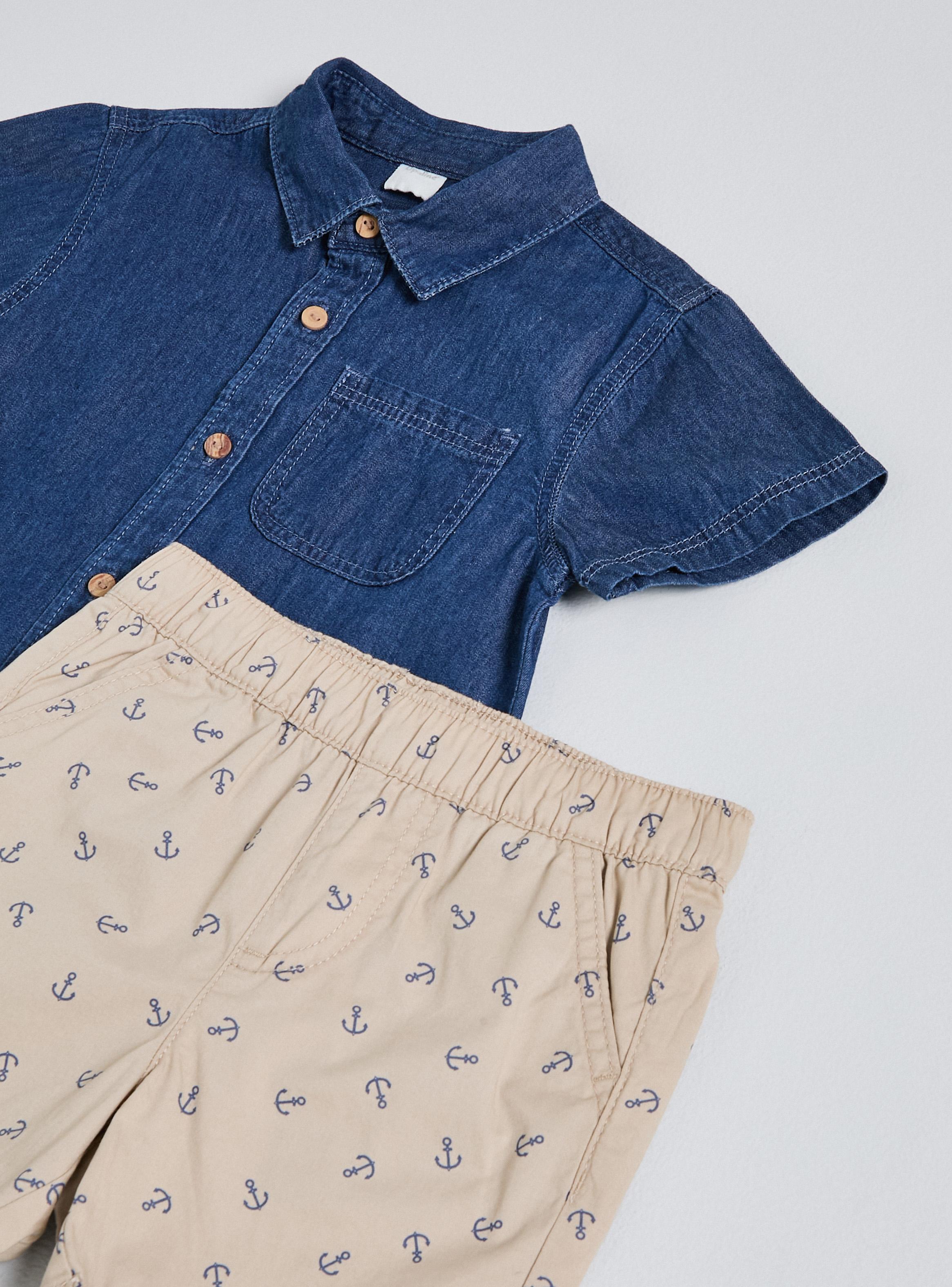 Conjunto Camisa Denim y Bermuda Twill-3