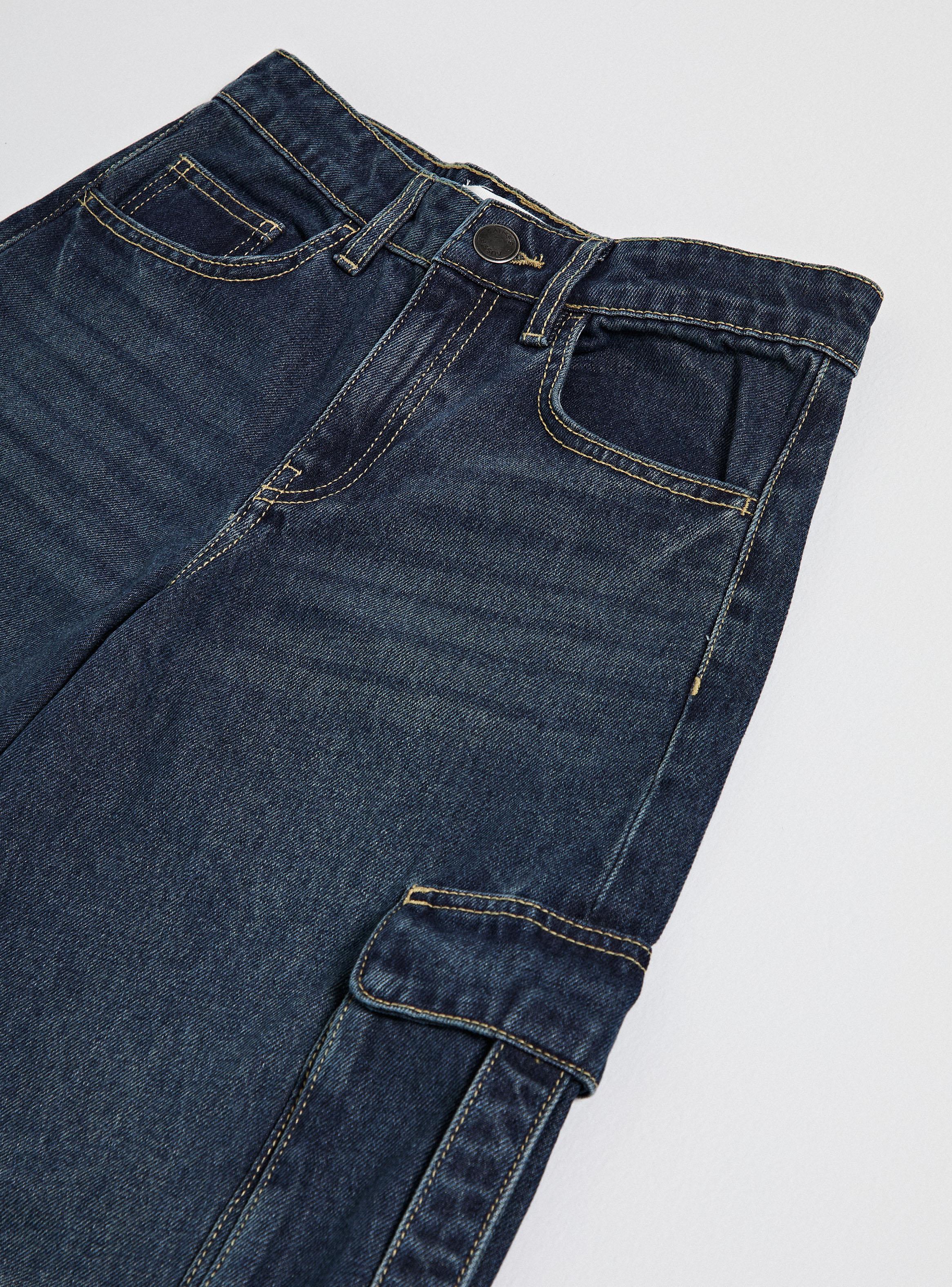 Jeans Bolsillos Cargo Niña-3