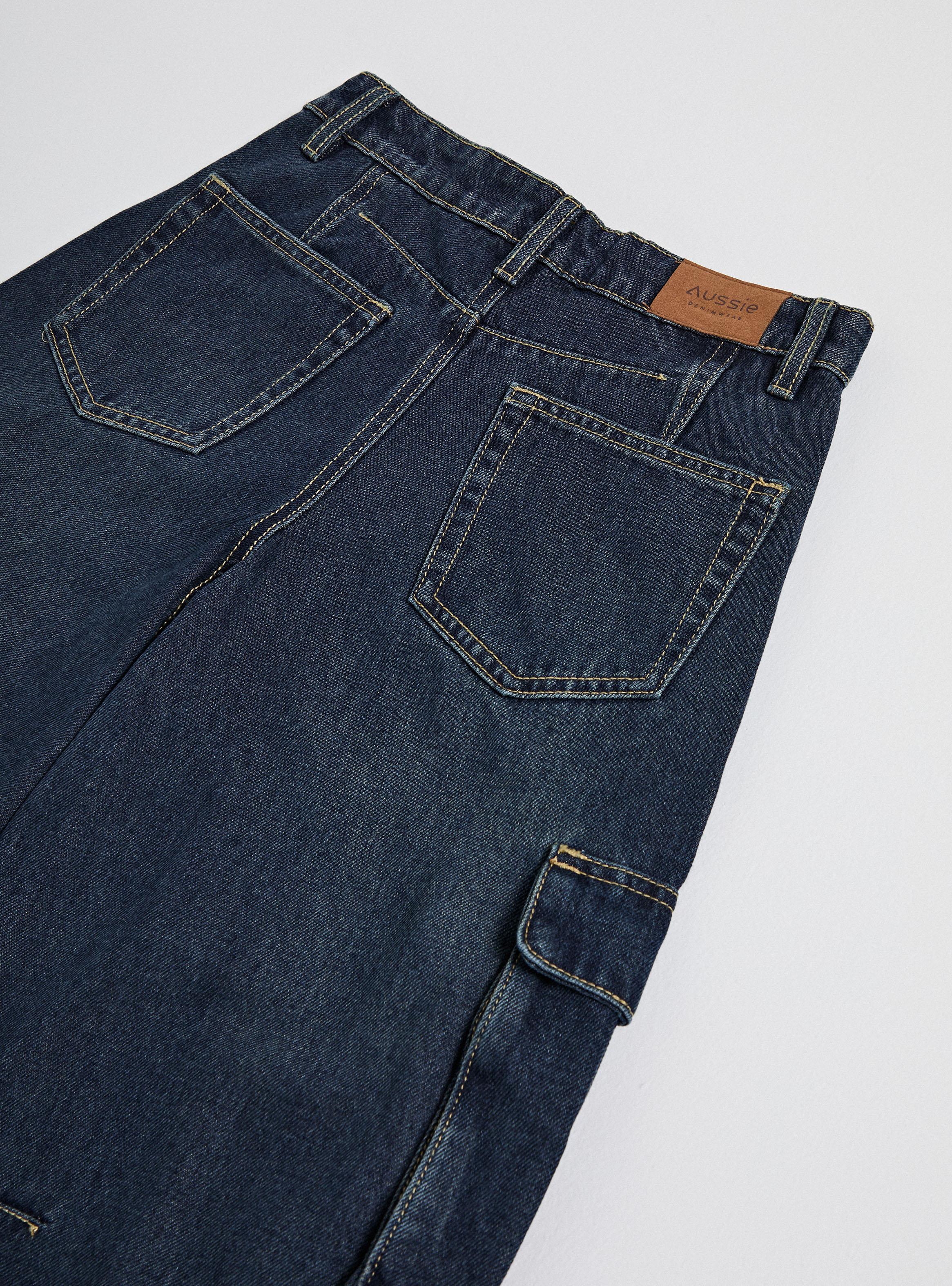 Jeans Bolsillos Cargo Niña-2