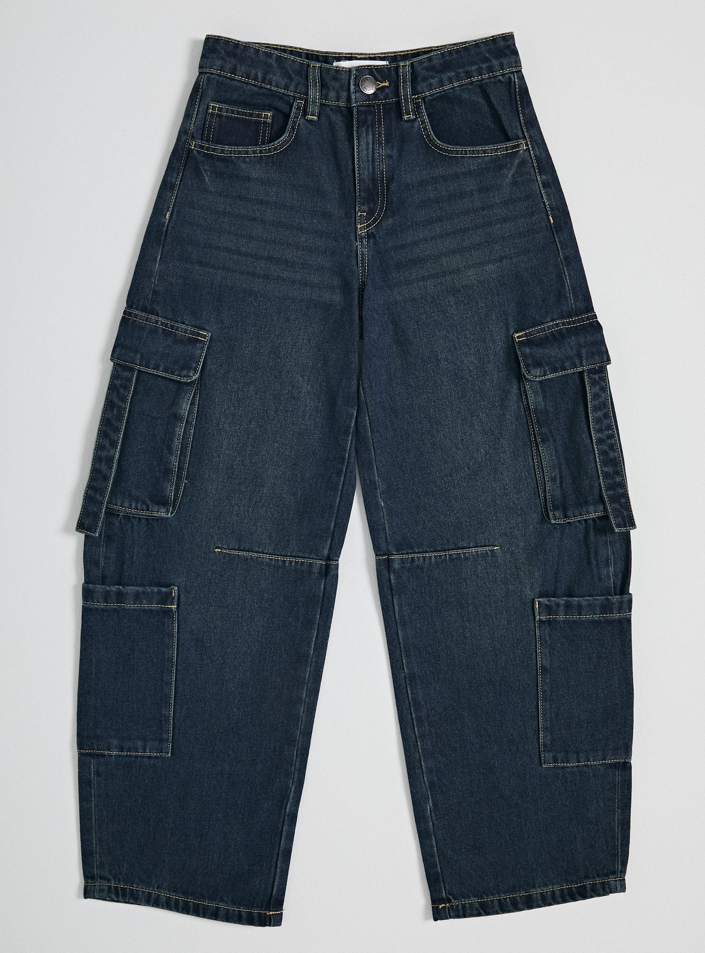 Jeans Bolsillos Cargo Niña-1