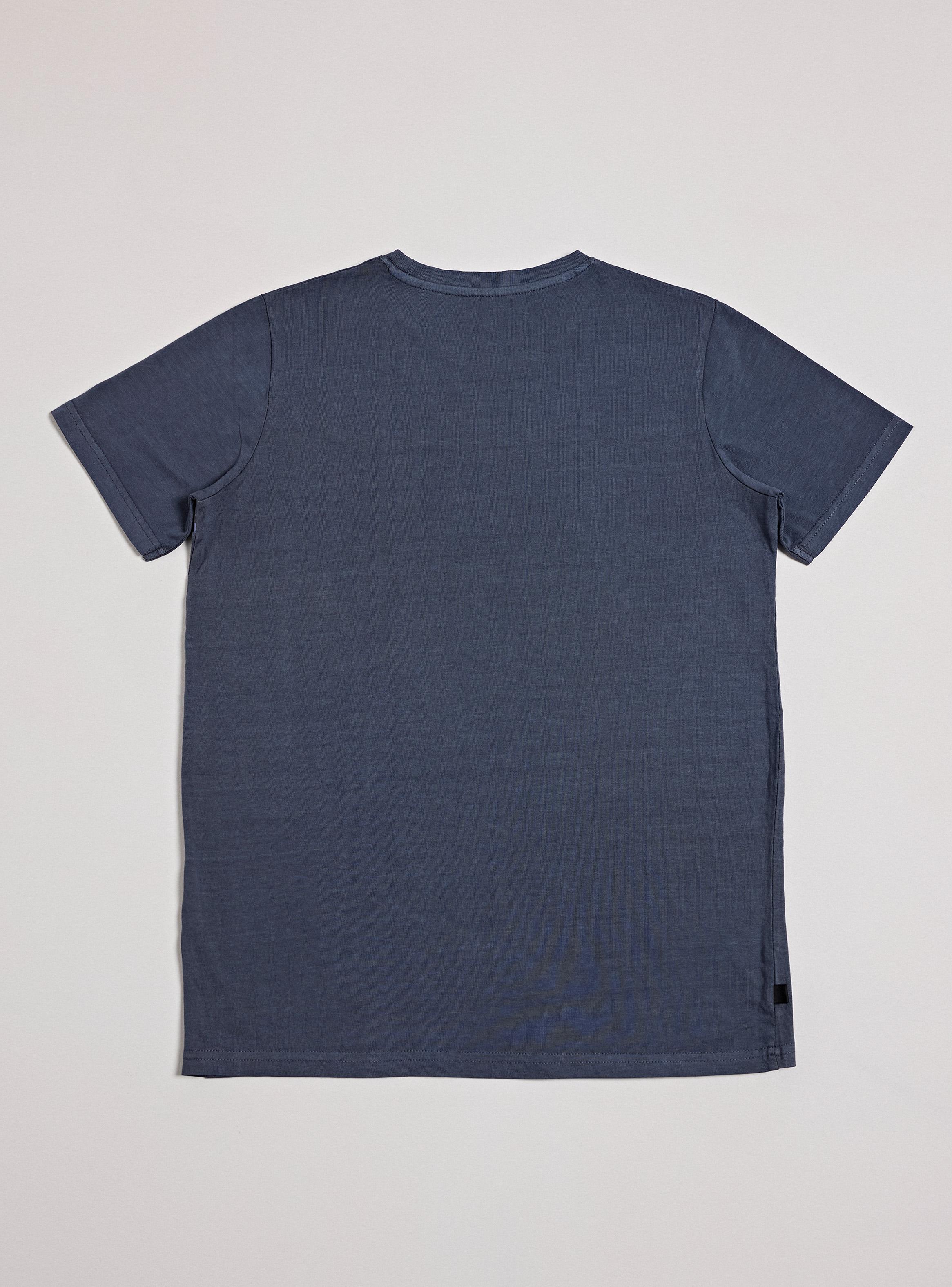 Polera Efecto Desgastado con Franja Diseño Central-2