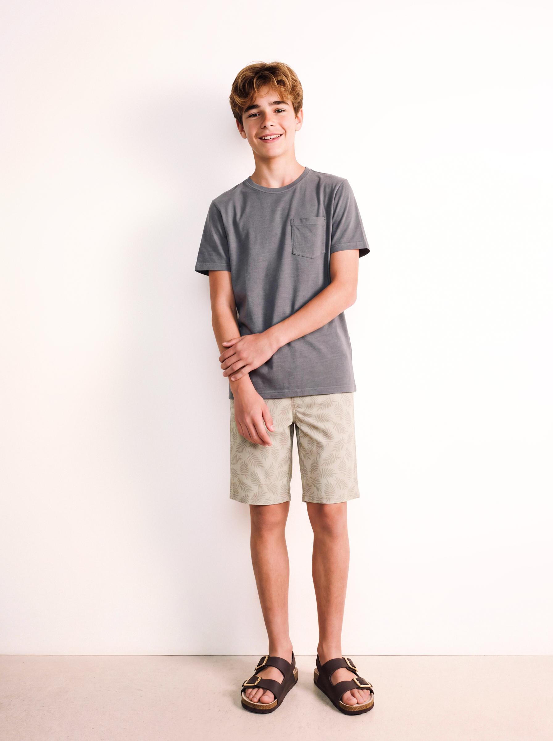 Short Estampado Básico Twill Niño-0