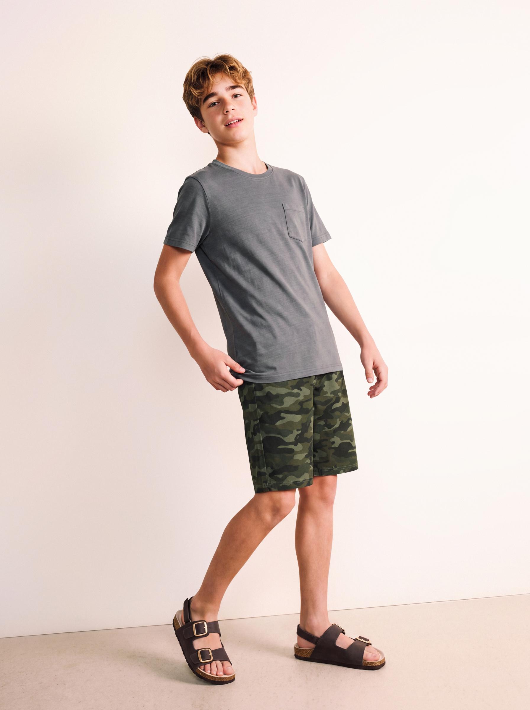 Short Estampado Básico Twill Niño-0