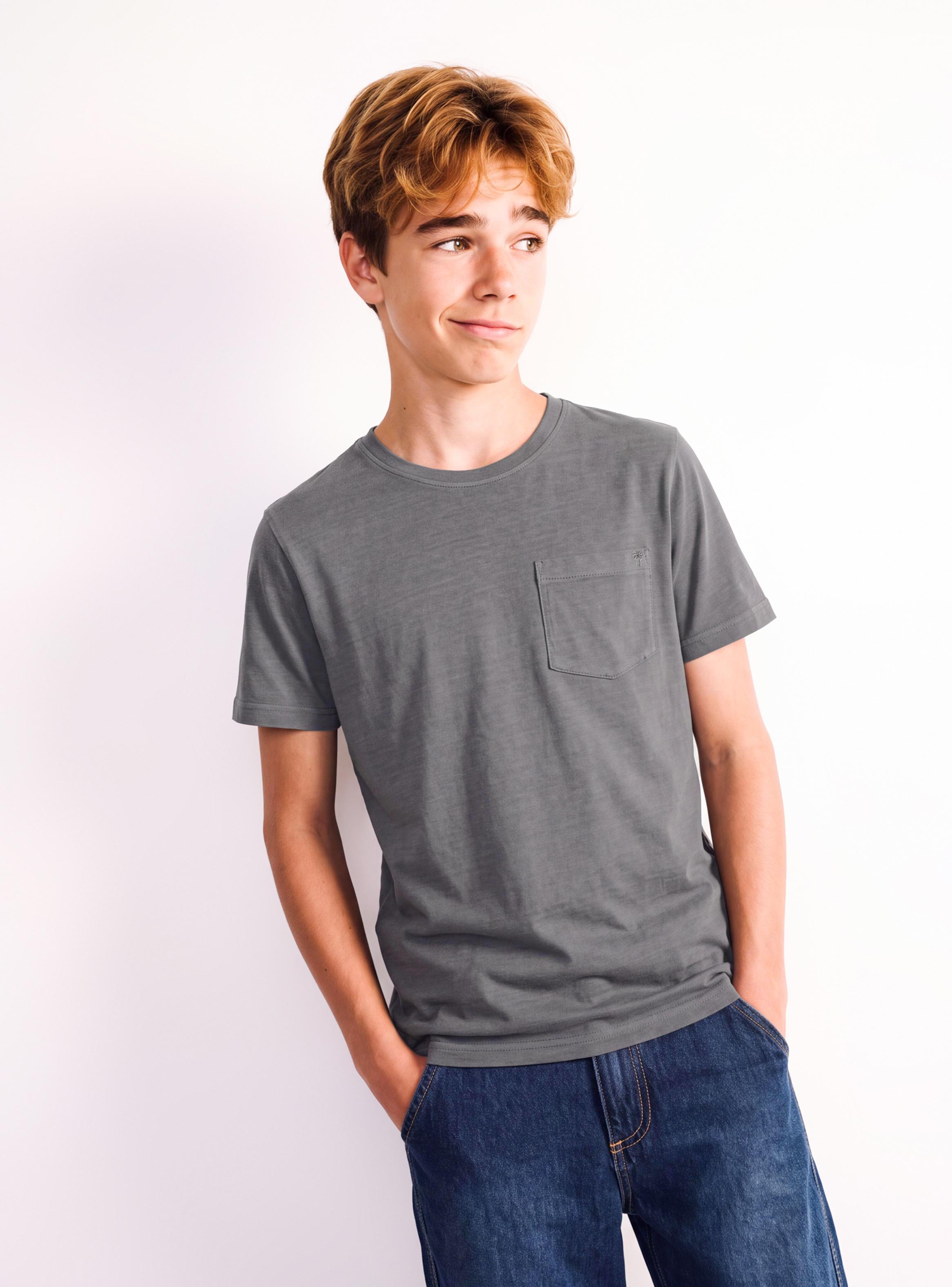 Polera Lavada con Bolsillo Mini Palmera-0