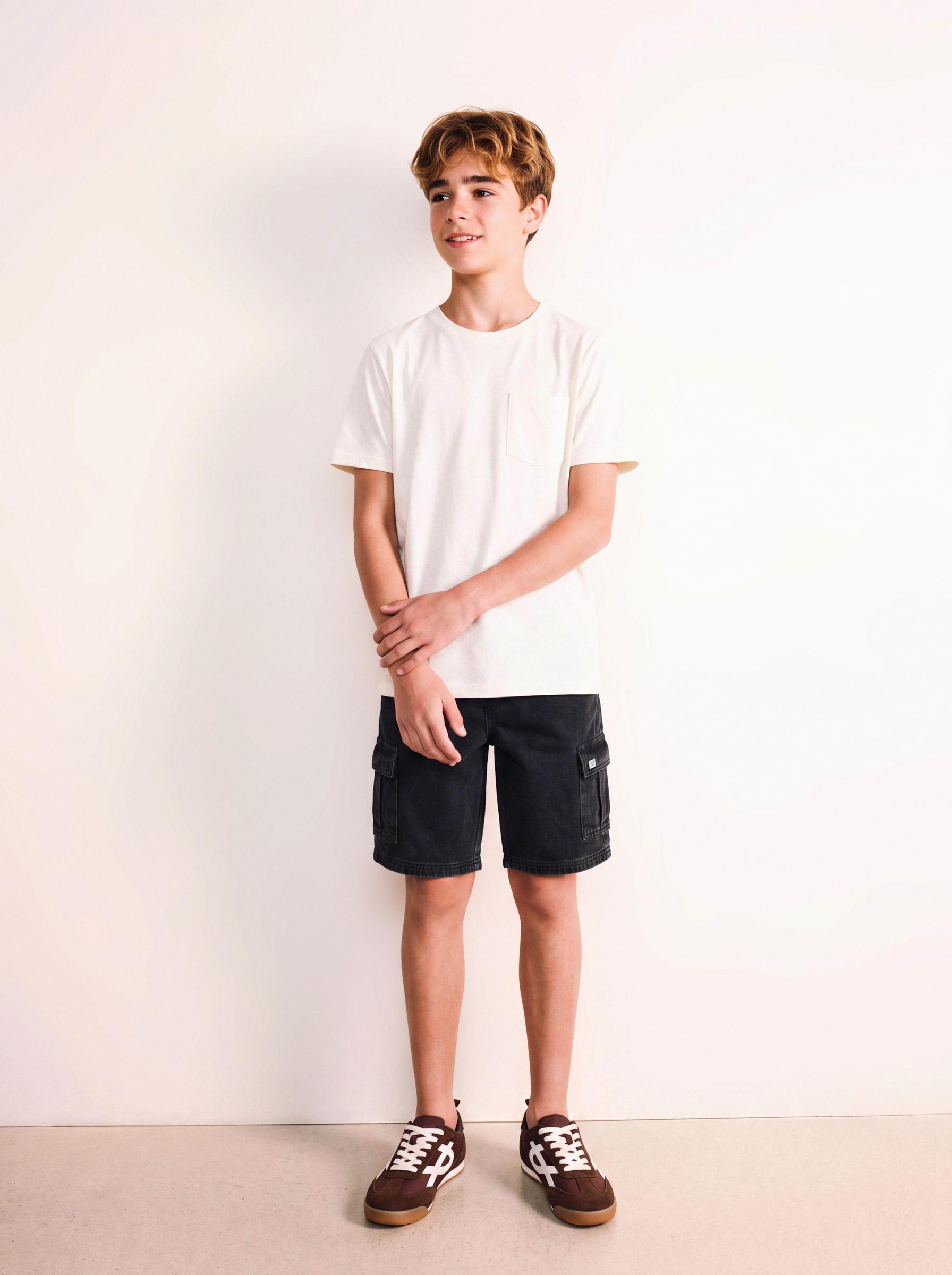 Short Cargo Detalle Logo Denim-0