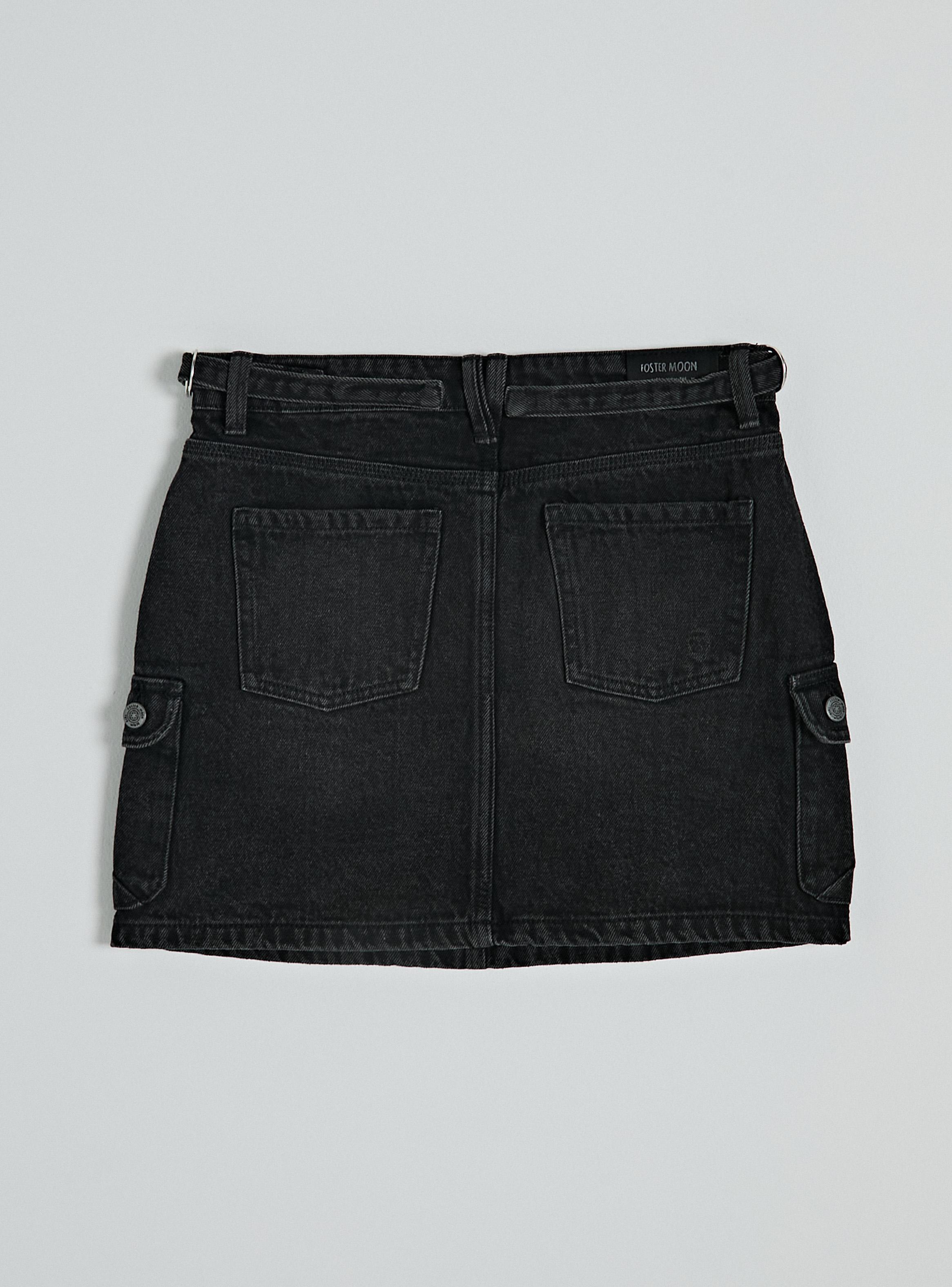 Falda Denim Bolsillos Cargo-2