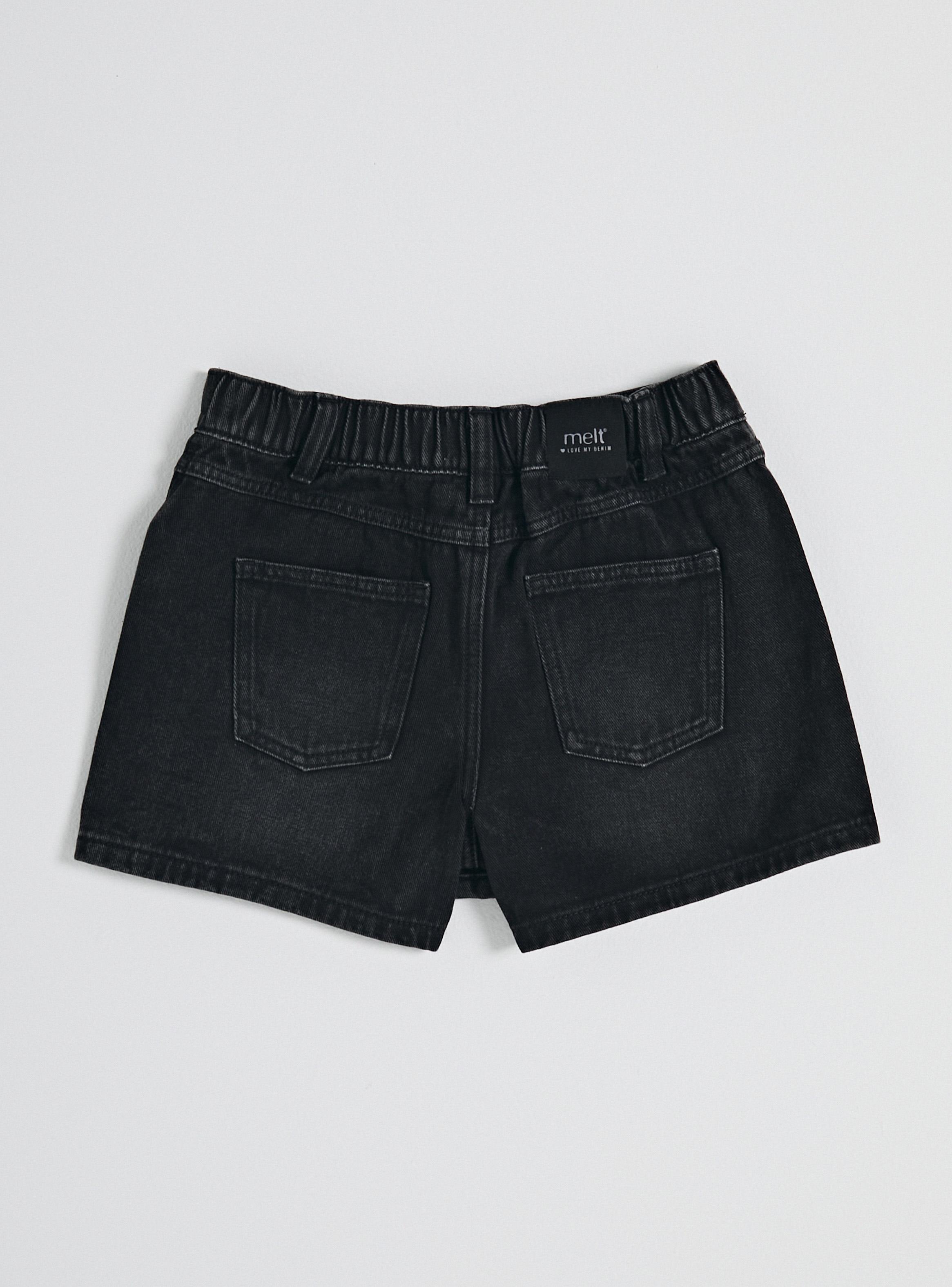 Falda Tipo Short Denim Cruzado con Bolsillo-1