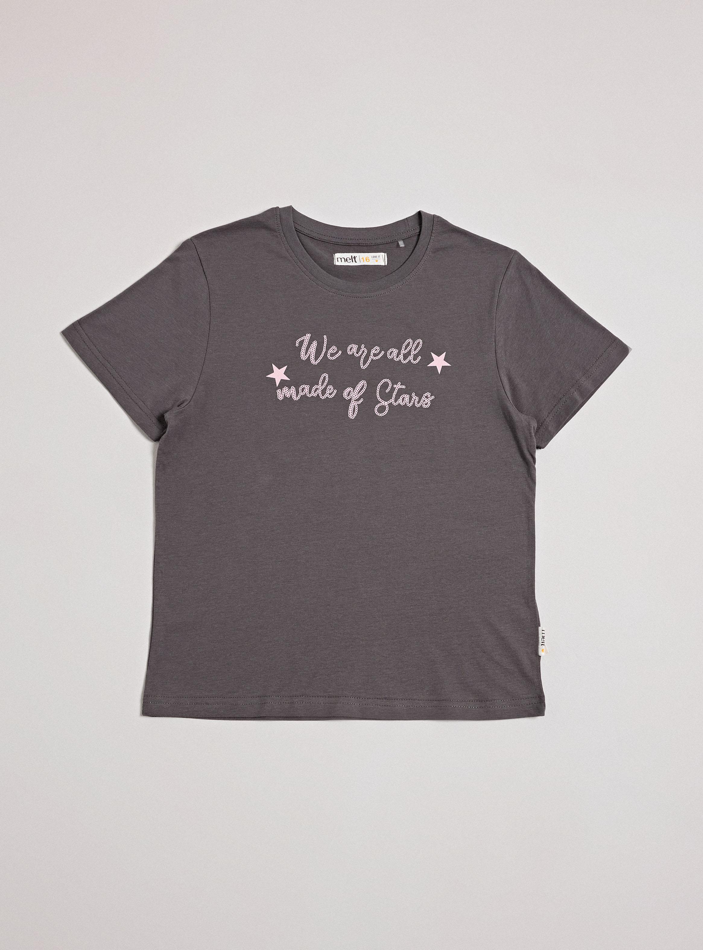 Polera Manga Corta Diseño con Lentejuelas-1