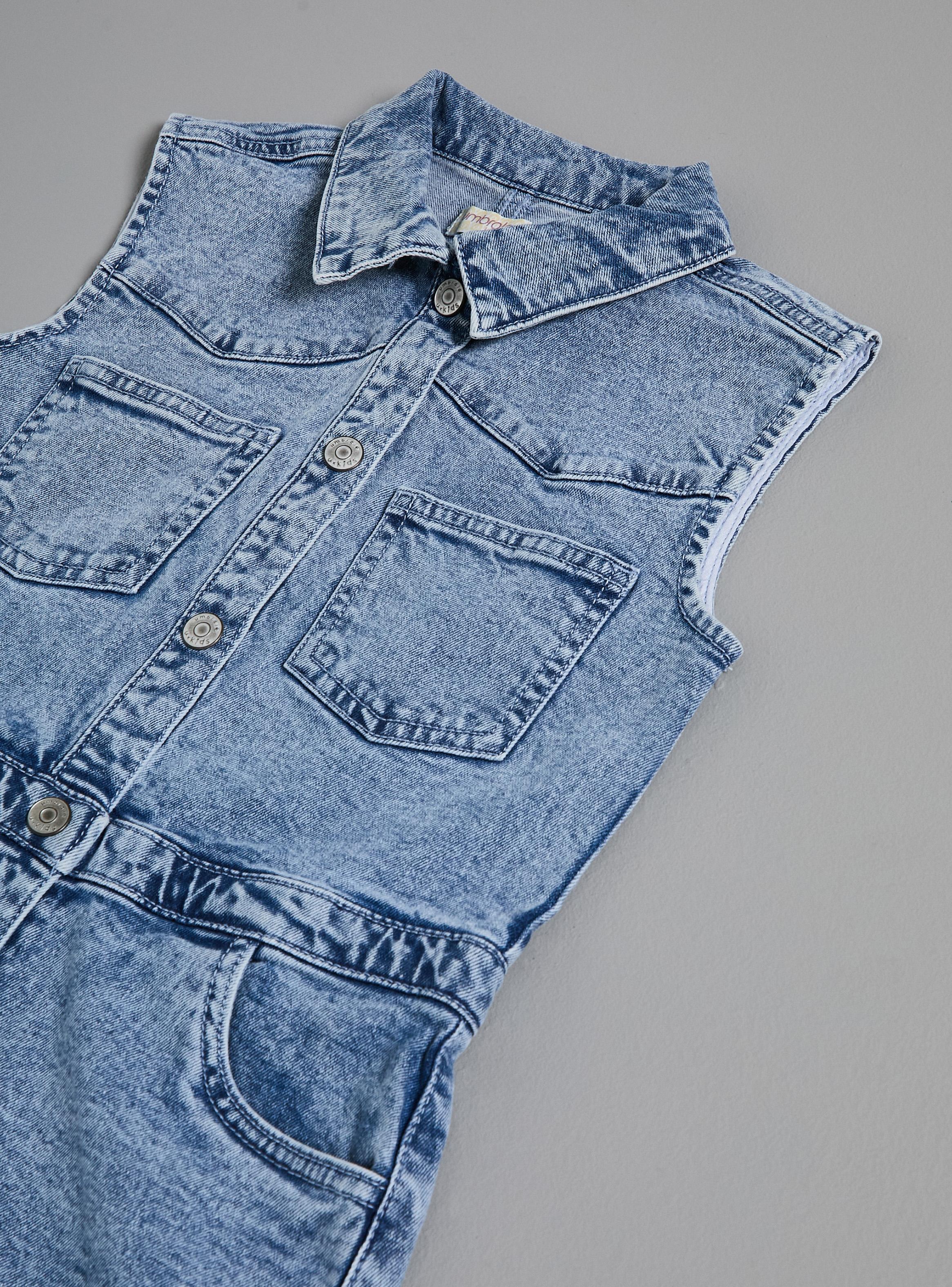 Enterito Short Denim Niña-3