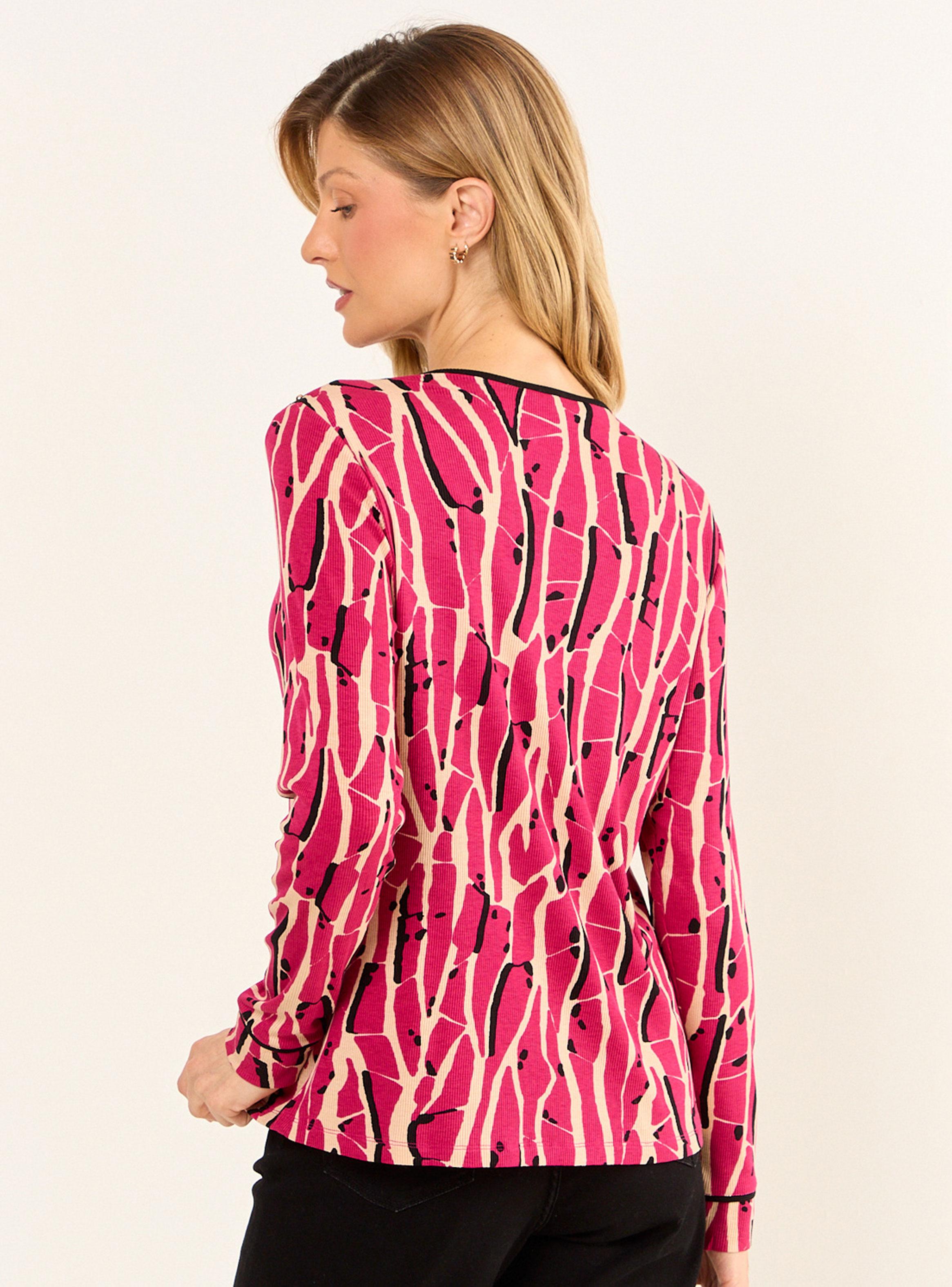 Polera Rib Estampada Formas-1