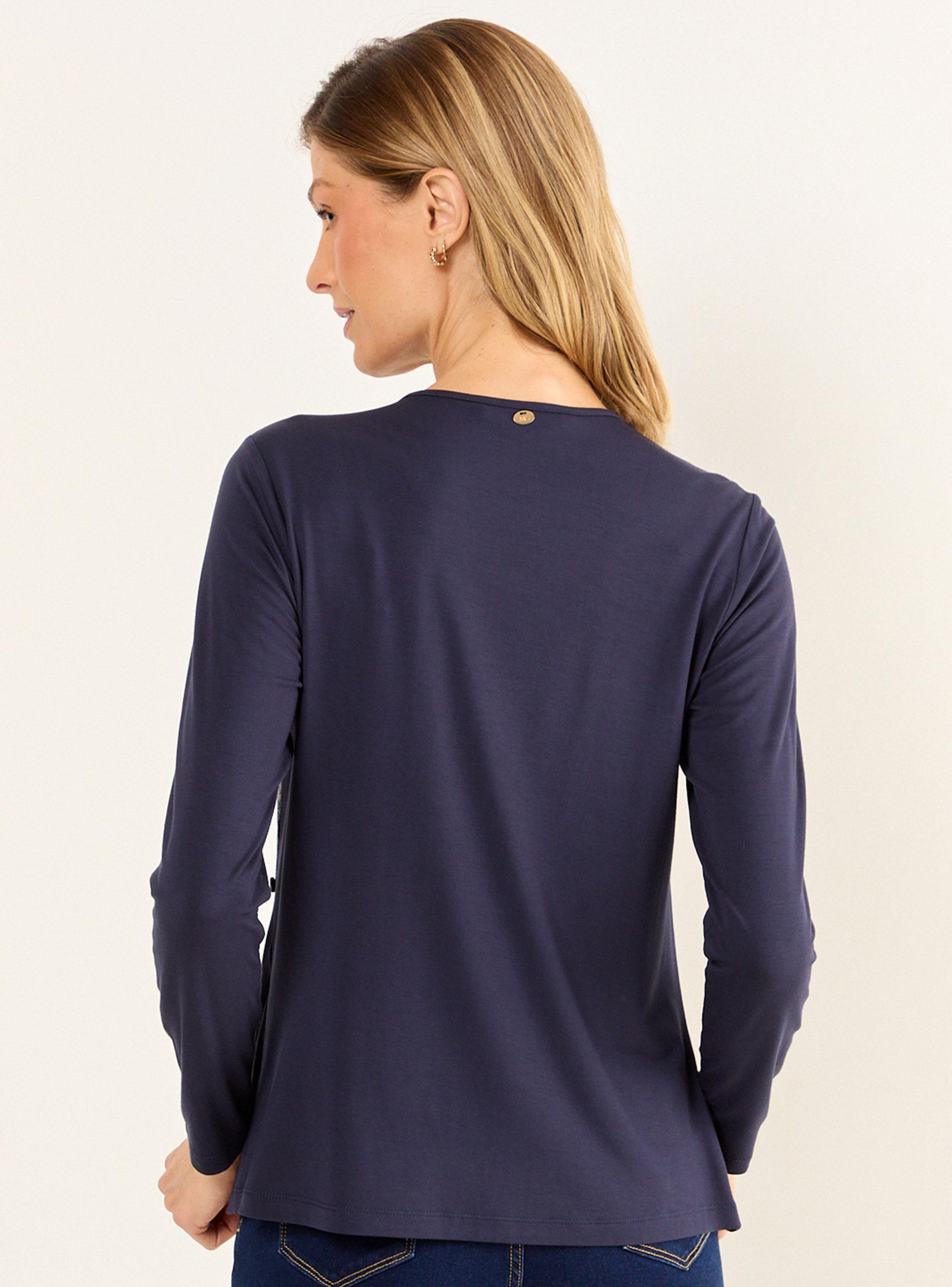 Polera Doble Tela Estampada Flor Color-1