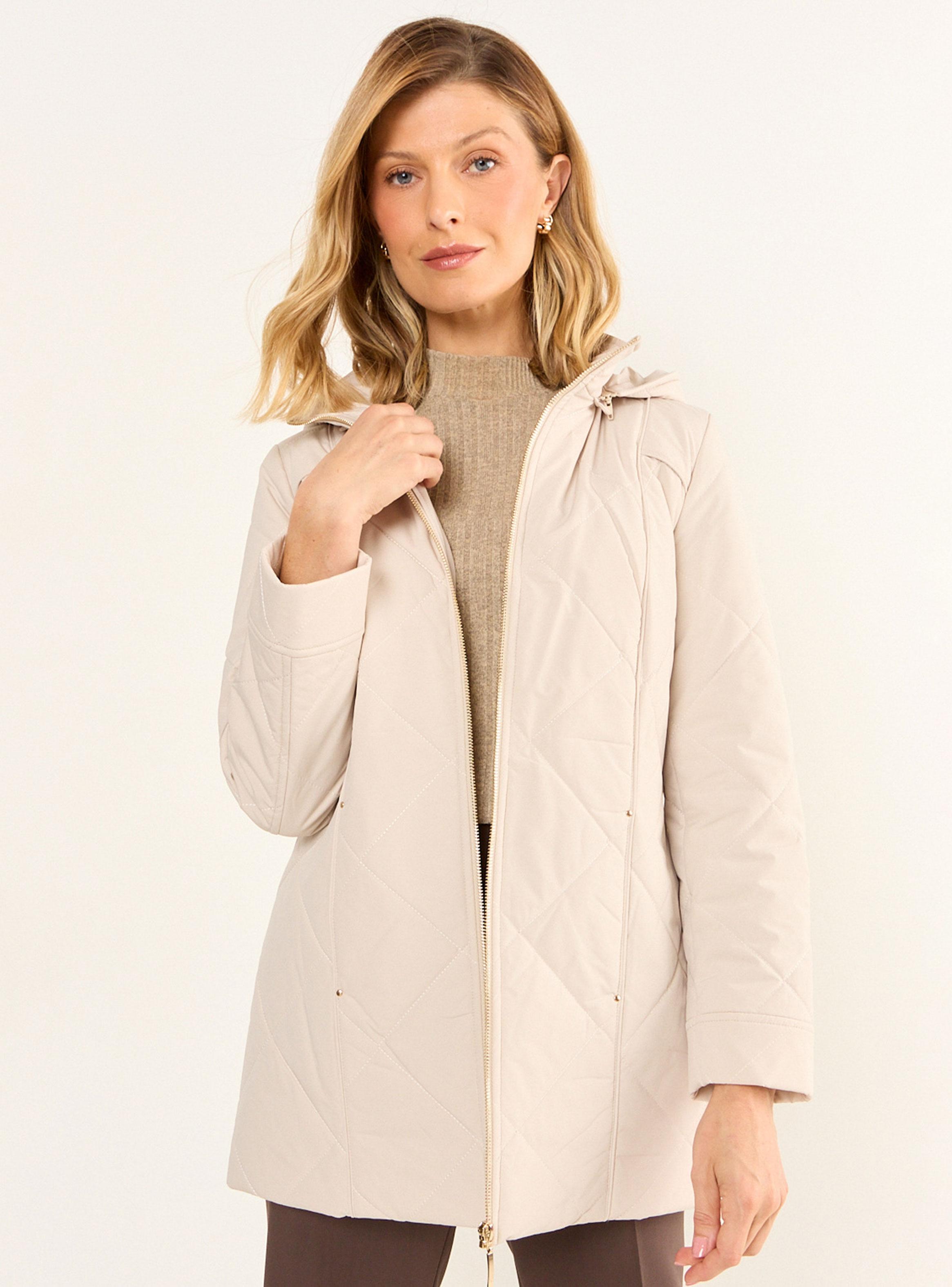 Parka con Gorro Desmontable Color Básico-0