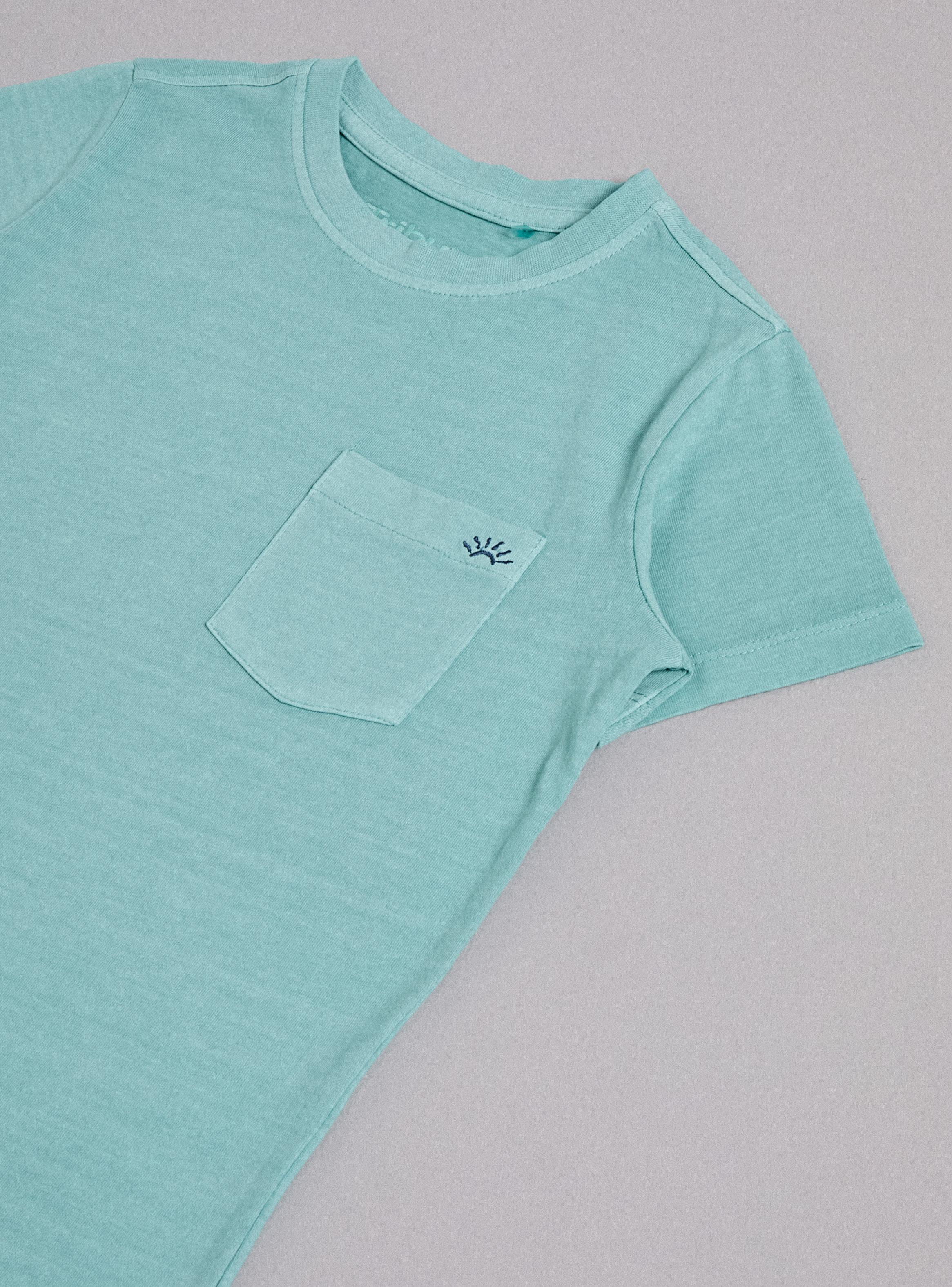 Polera Lavada Acid Wash con Bolsillo Frontal-3