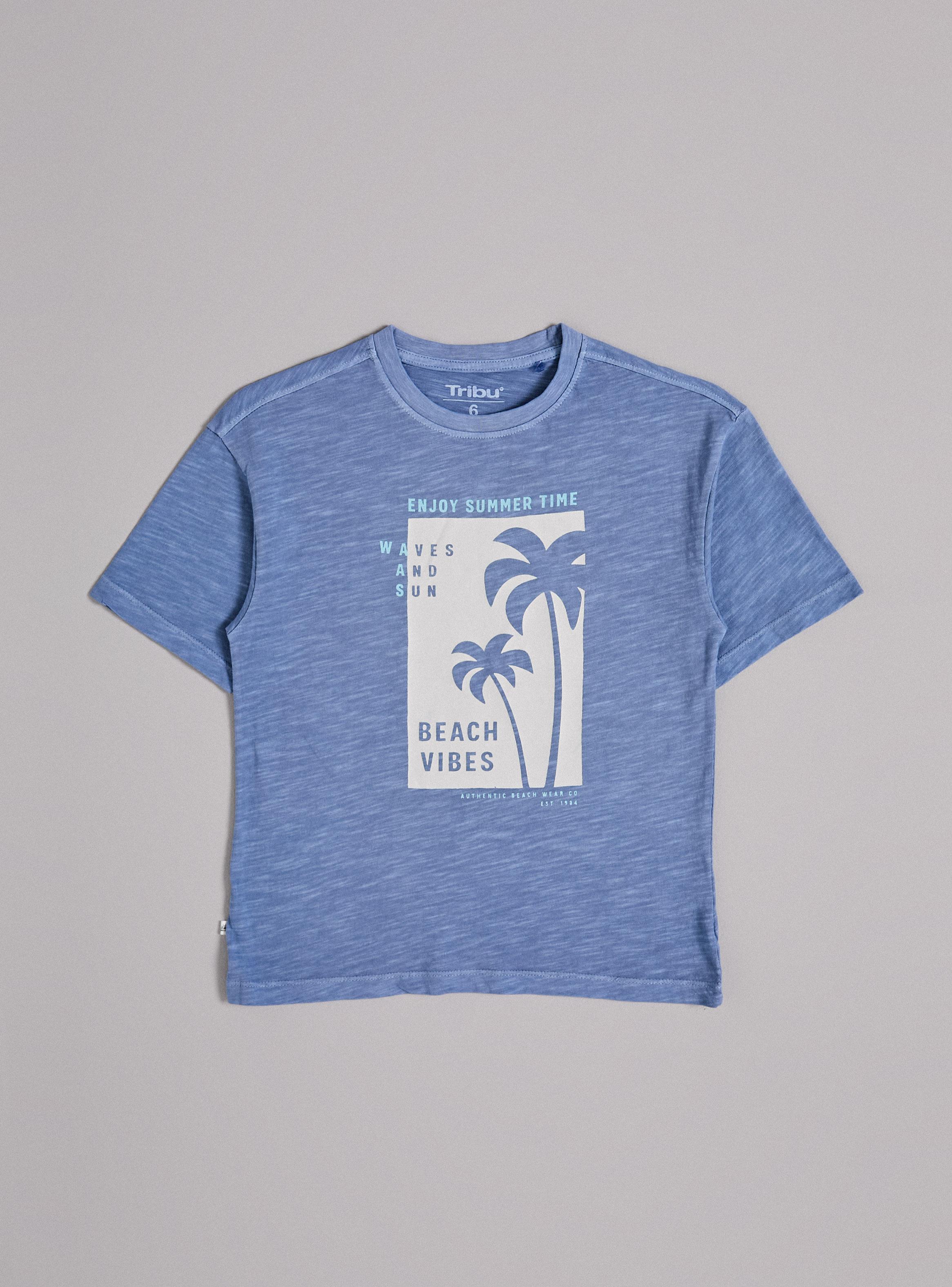 Polera Acid Wash con Estampado Grande Frontal-1