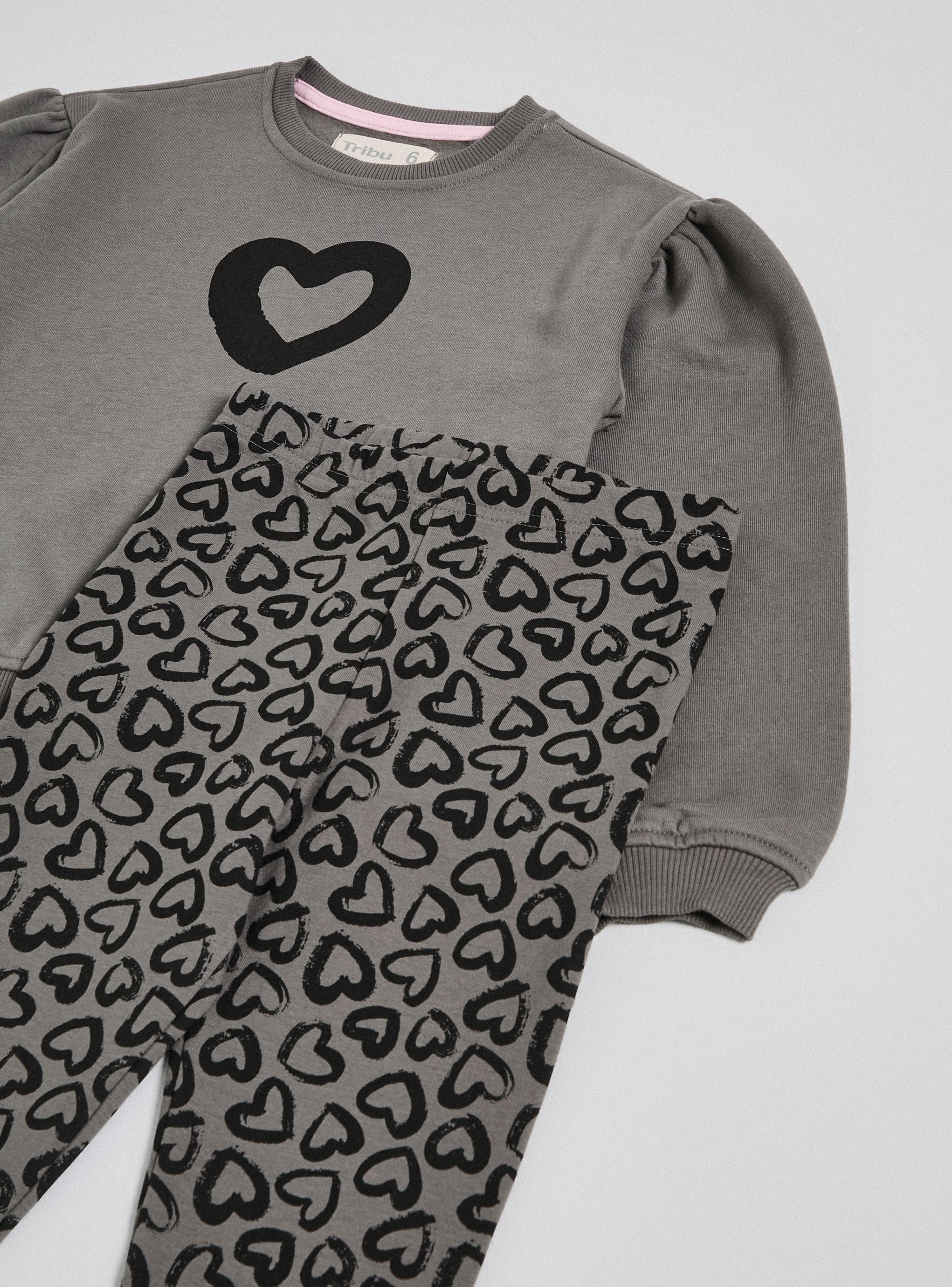 Buzo Conjunto de Polerón Manga Globo con Calza-3