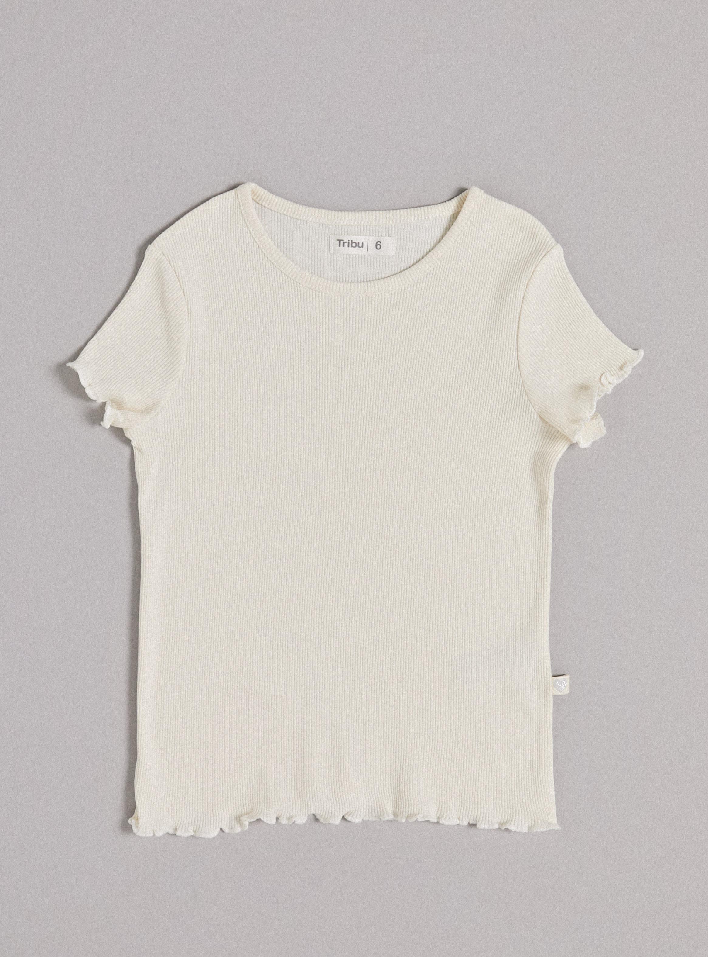 Polera Manga Corta Color Tela Rib Niña-1