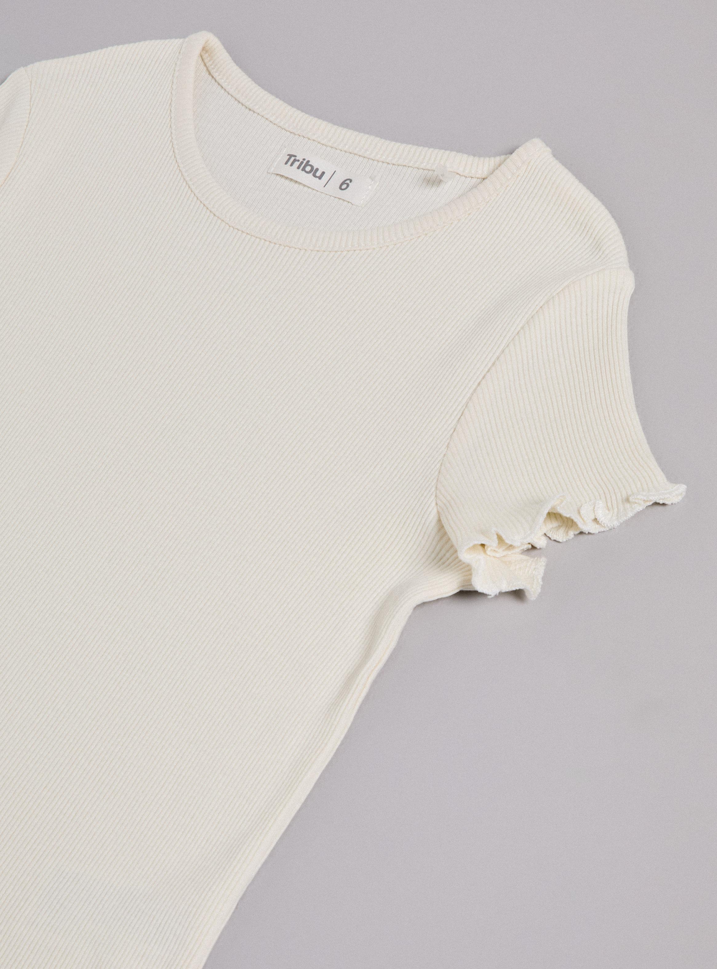 Polera Manga Corta Color Tela Rib Niña-3