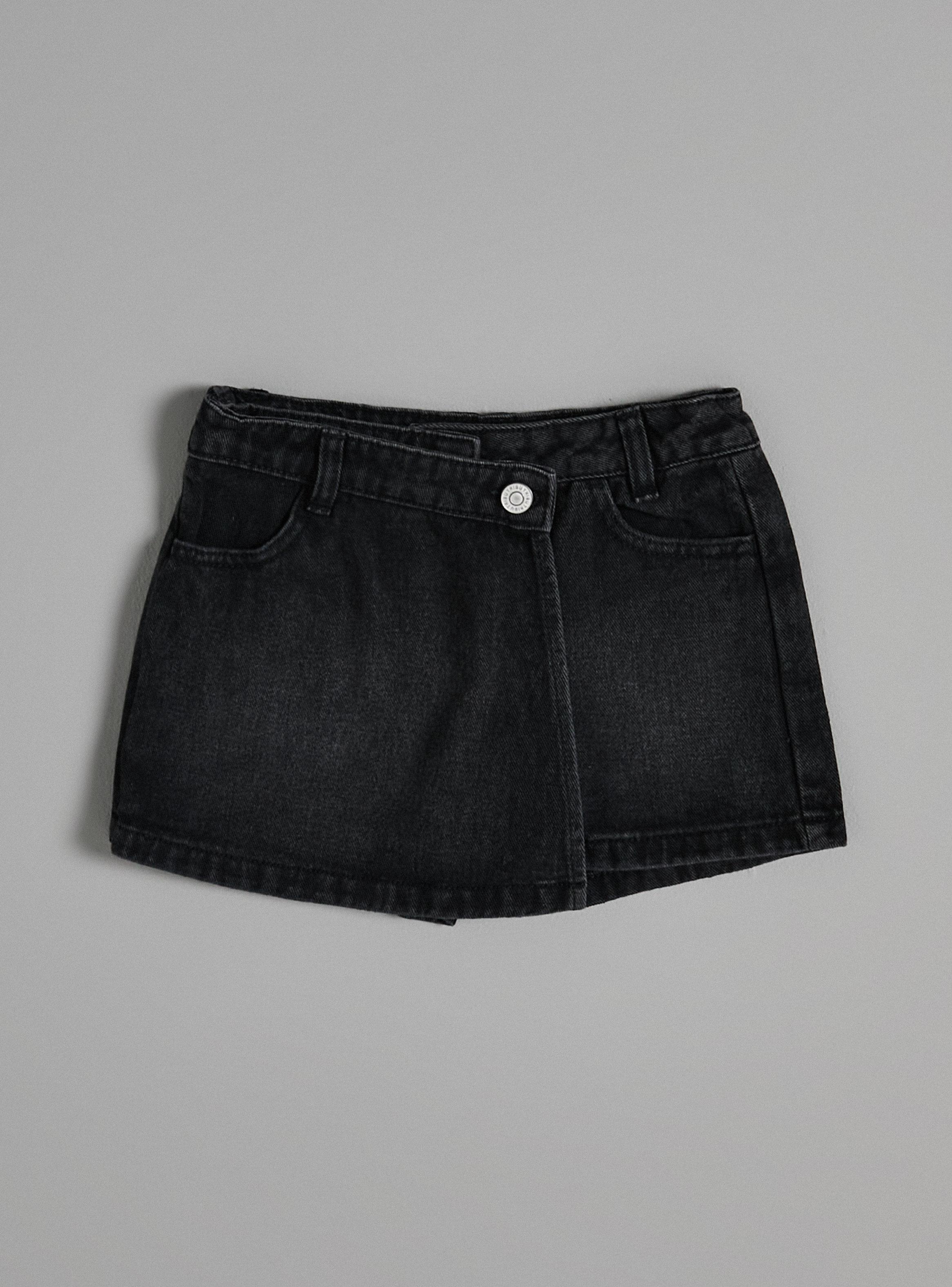 Short Skort Color Denim-1