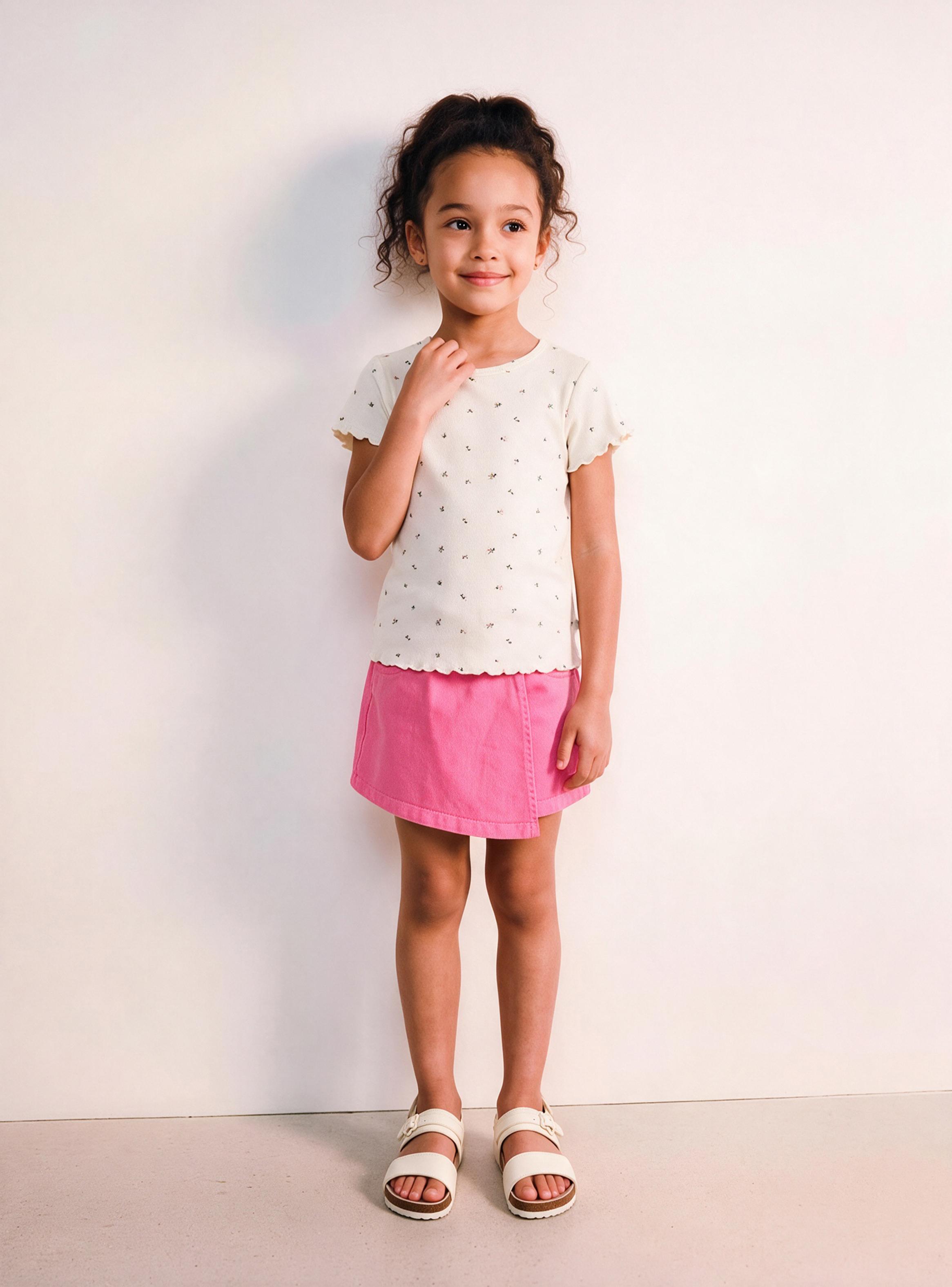 Short Skort Color Denim-0
