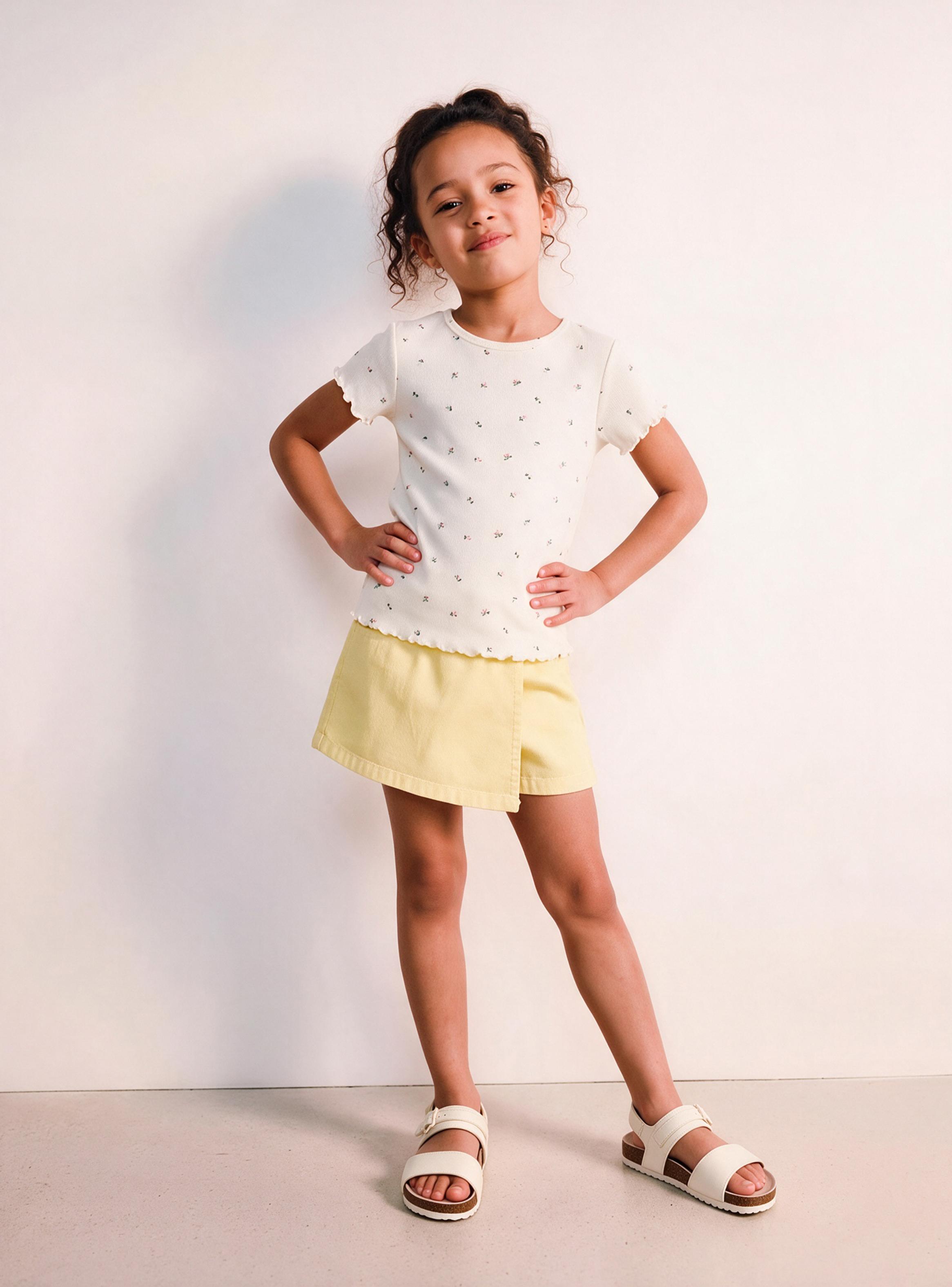 Short Skort Color Denim-0