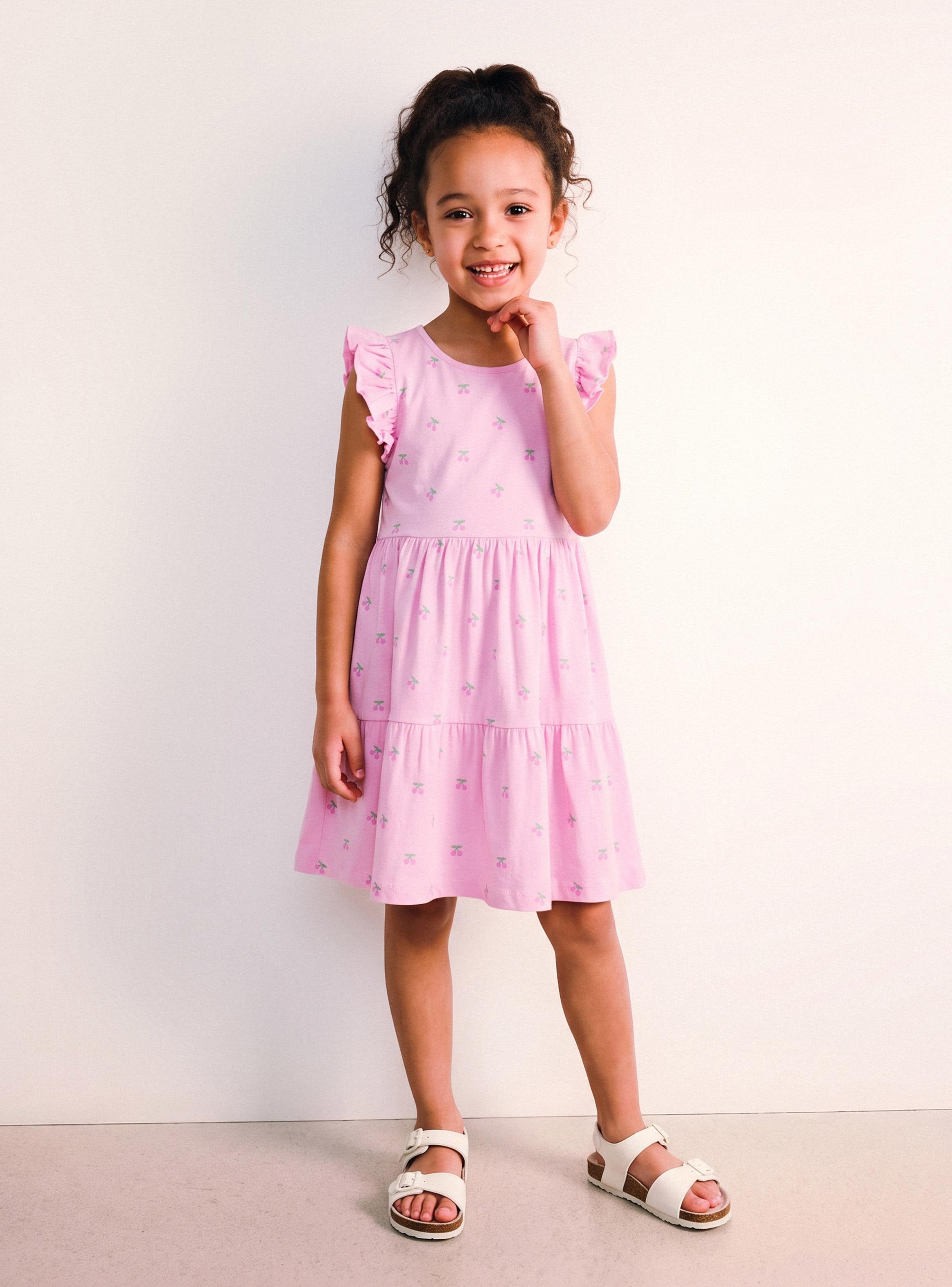 Vestido Diseño Estampado con Detalles Vuelos-0