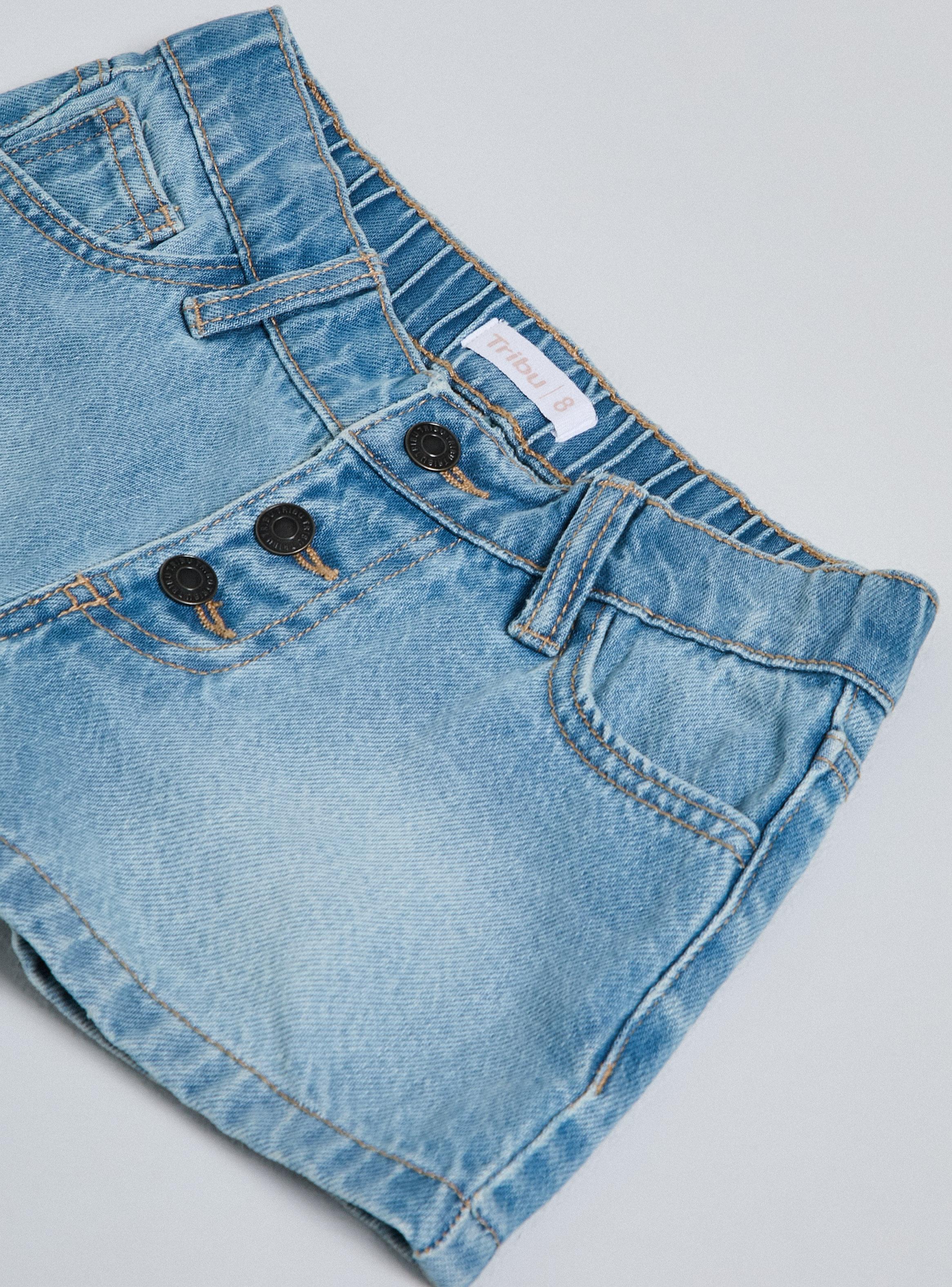 Short Botones Denim Niña-3